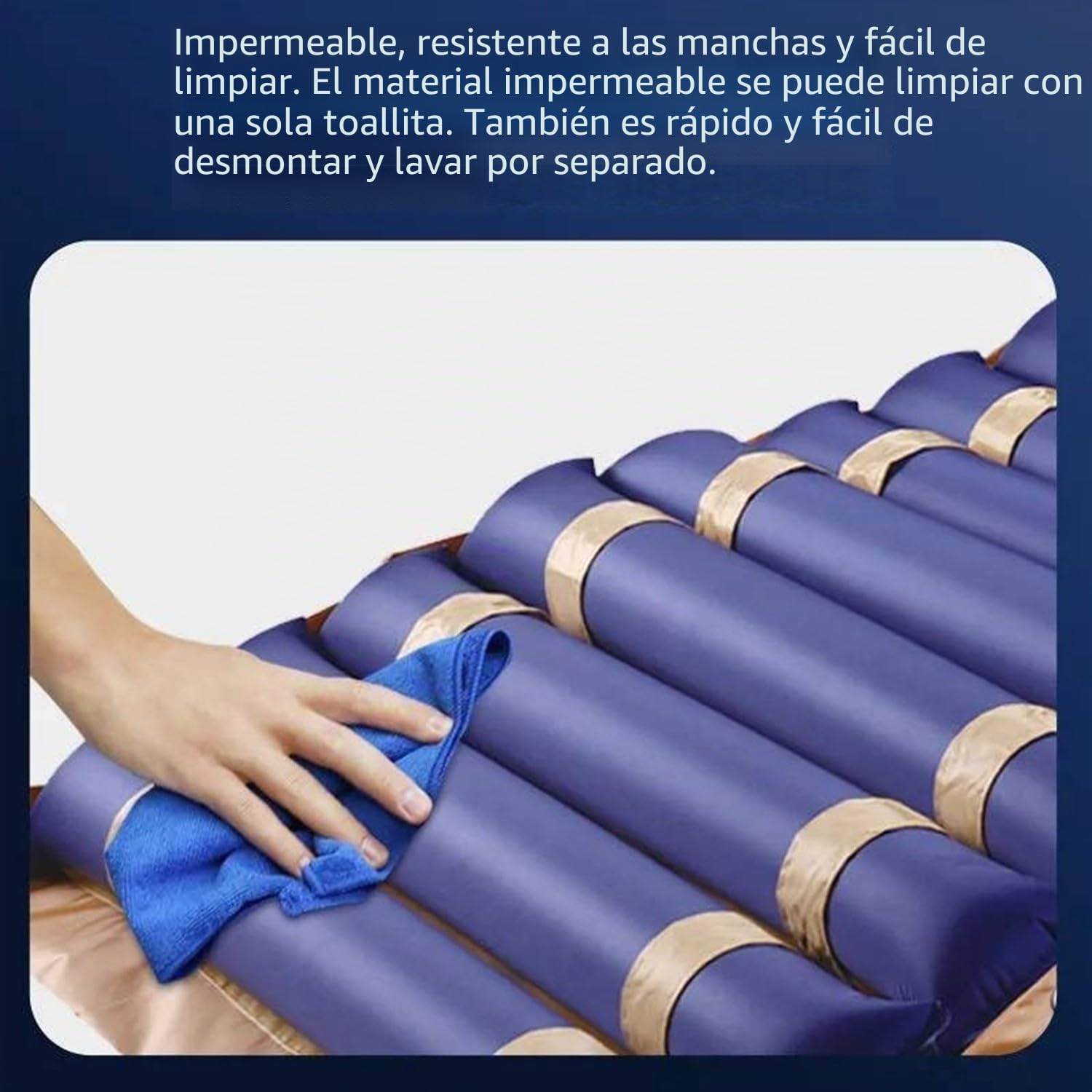 Colchón Antiescaras De Aire Alternante, 195X90cm, con Compresor Silencioso, para Escaras Grado I, II y III, Colchón Antiescaras De Aire, para Aliviar La Presión