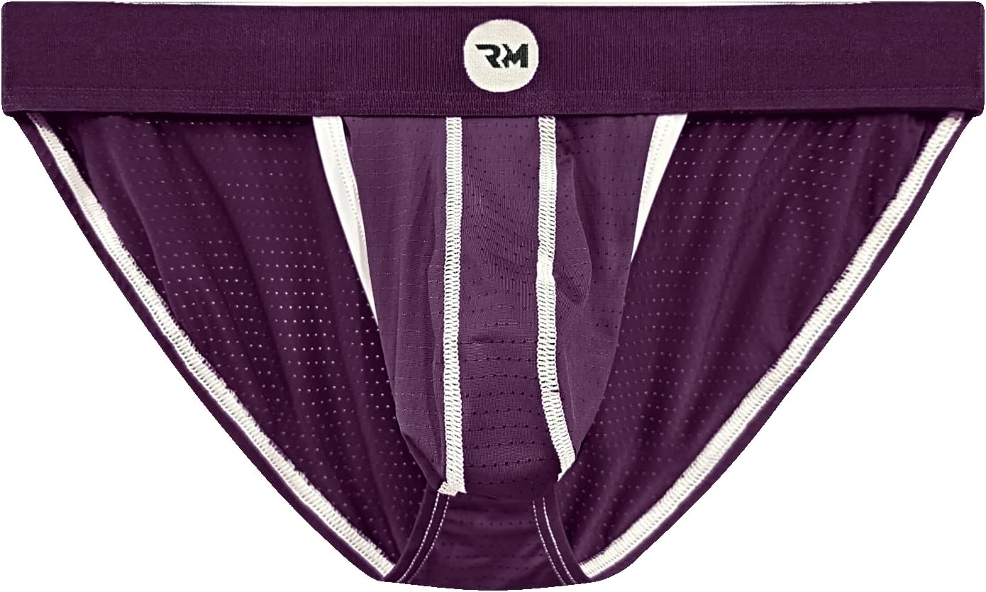 Real Men Ares-Accent Low-Rise Pouch Bikini Brief with ABCD Pouch - 1, 3 & 6 Pack - Waist Size XS - 5XL