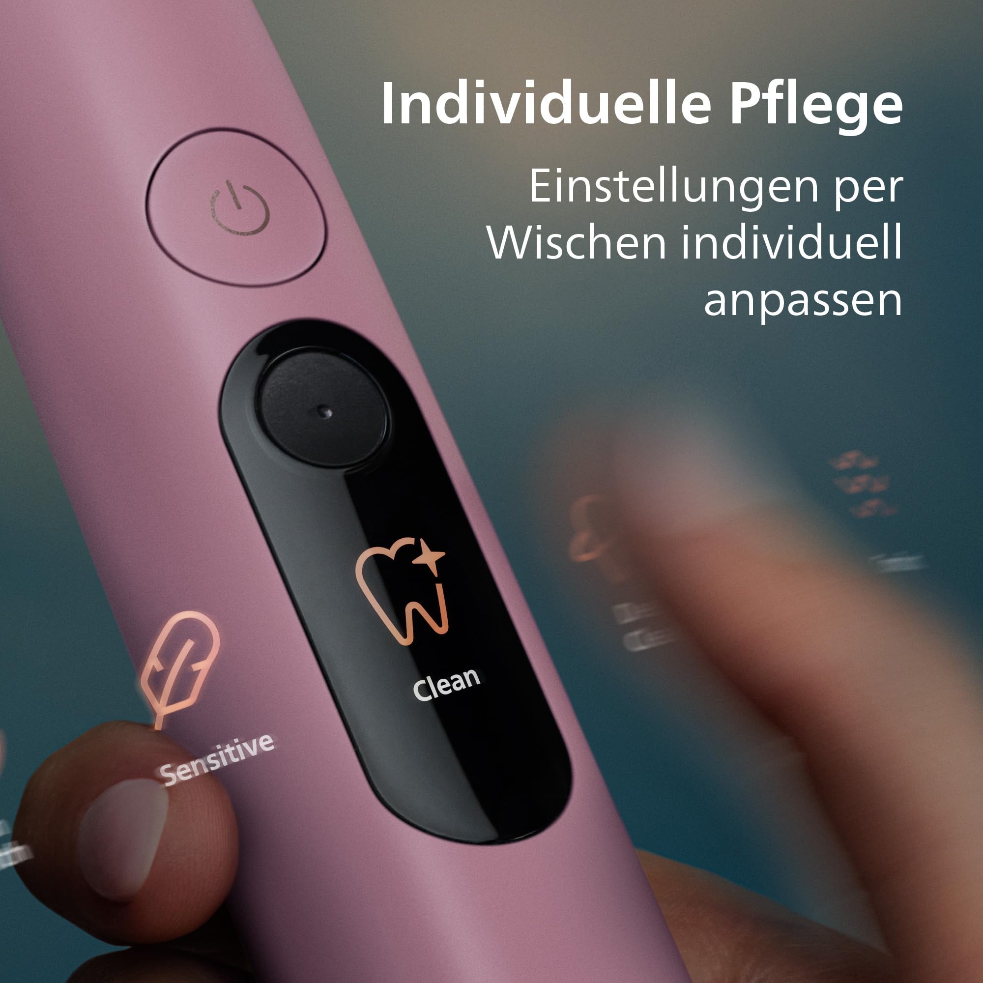 Philips Sonicare Next-Generation DiamondClean 8000 elektrische Zahnbürste - mit intelligenter Andruckkontrolle und 15 Einstellungen, Zartrosa, HX8311/15