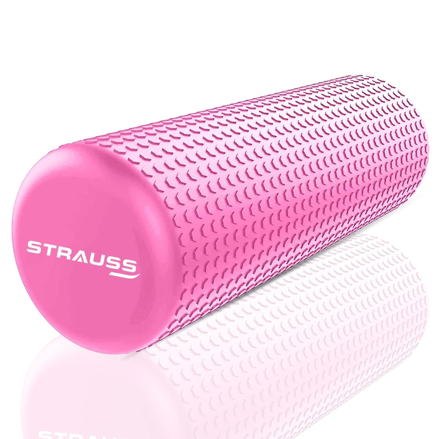 Strauss Yoga Foam Roller | Deep Tissue Massage Roller for Knee Exercise, Muscles Recovery & Physiotherapy | Home Gym Fitness Equipment for Full Body Relaxation and Flexibility | 45cm,(Pink) (B07QFVW5WL) Amazon Price History, Amazon Price Tracker