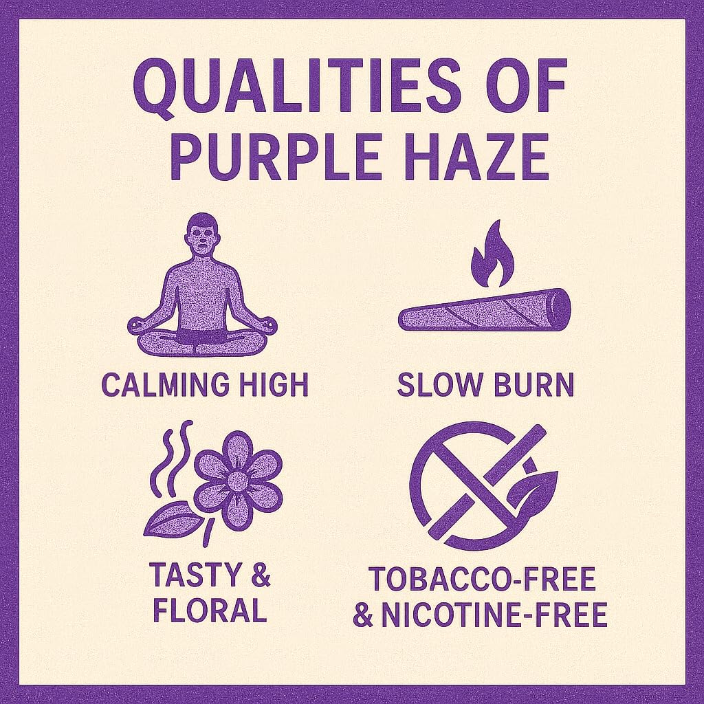 Herbacco Purple Haze – Premium Ayurvedic Herbal Tea & Natural Wellness Blend | Nicotine-Free, Tobacco-Free | 12g Resealable Pouch | Herbal Smoking Blend