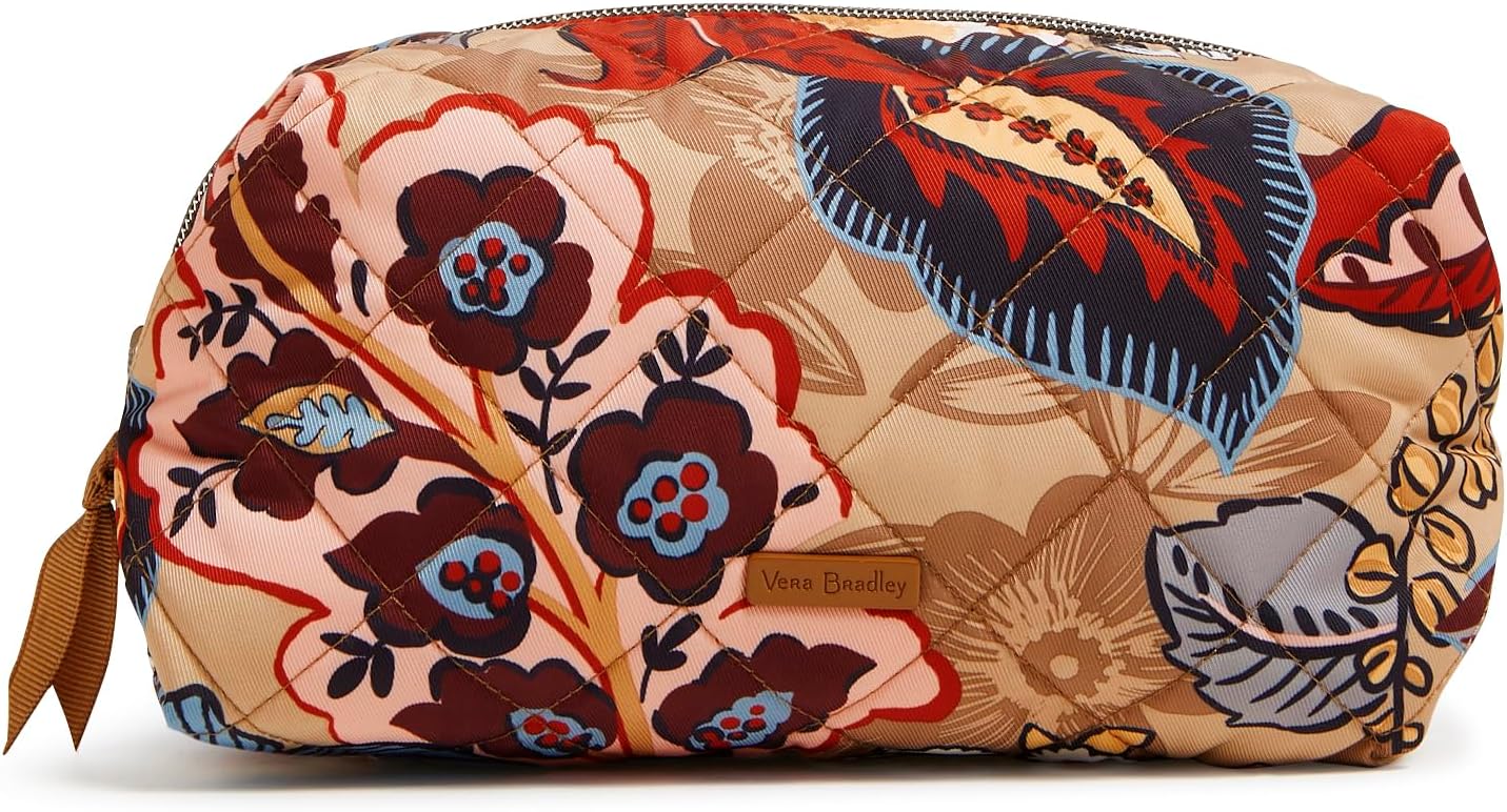 Vera Bradley Performance Twill Medium Cosmetic Makeup Organizer Bag, Botanical Beauty Vera Bradley Performance Twill Medium Cosmetic Makeup Organizer Bag, Botanical Beauty