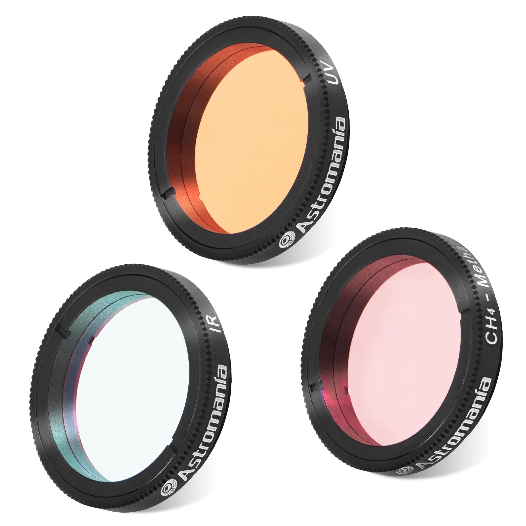 Astromania 1.25-Inch Specialized Planetary Imaging Filter Set - 3-Piece (UV/Methane/IR) for Enhanced Astrophotos