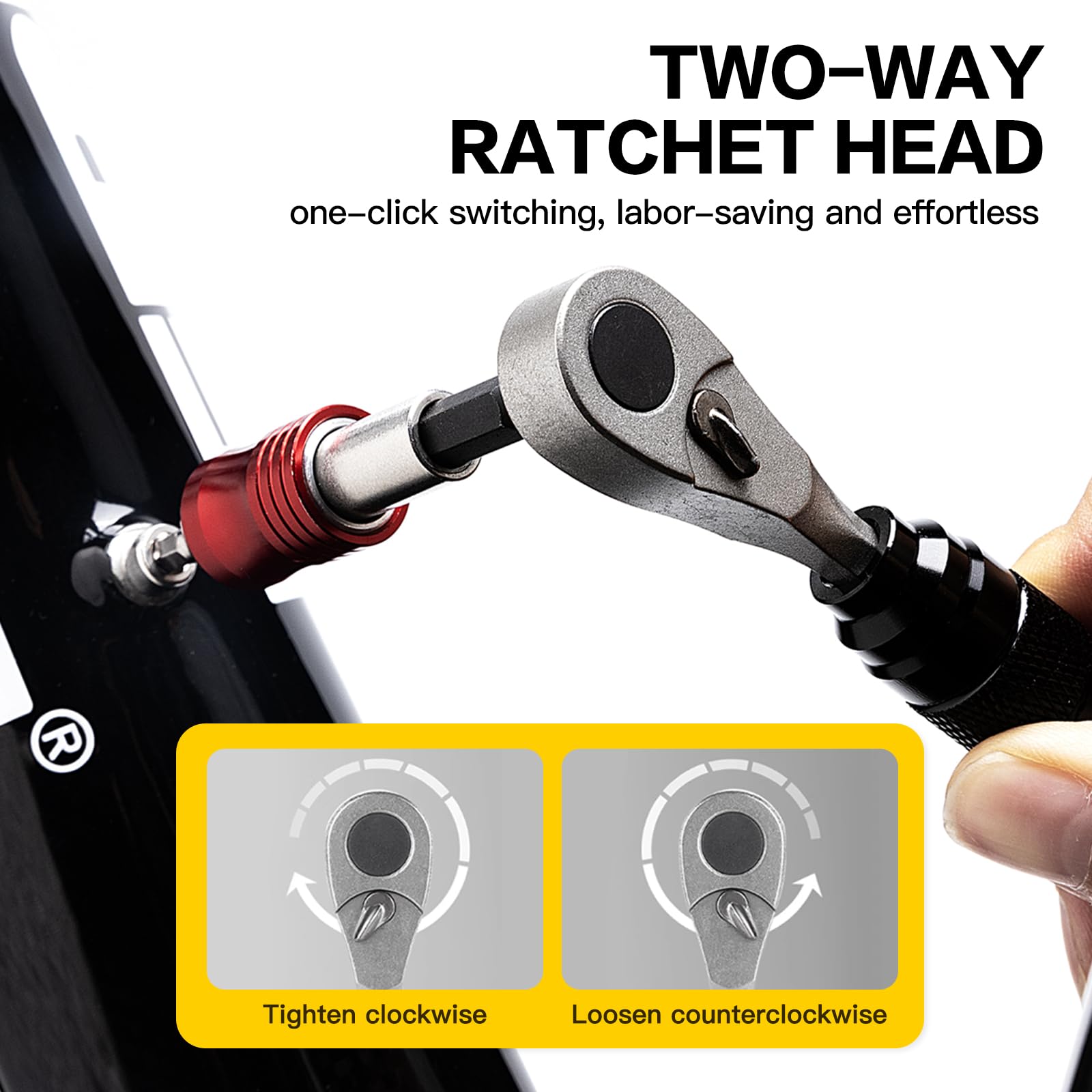Kit di riparazione per bici multiuso, attrezzi portatili per biciclette con toppa per pneumatici, leva pneumatici, chiave a cricchetto, punte per cacciavite, mini pompa ad aria (kit di attrezzi con