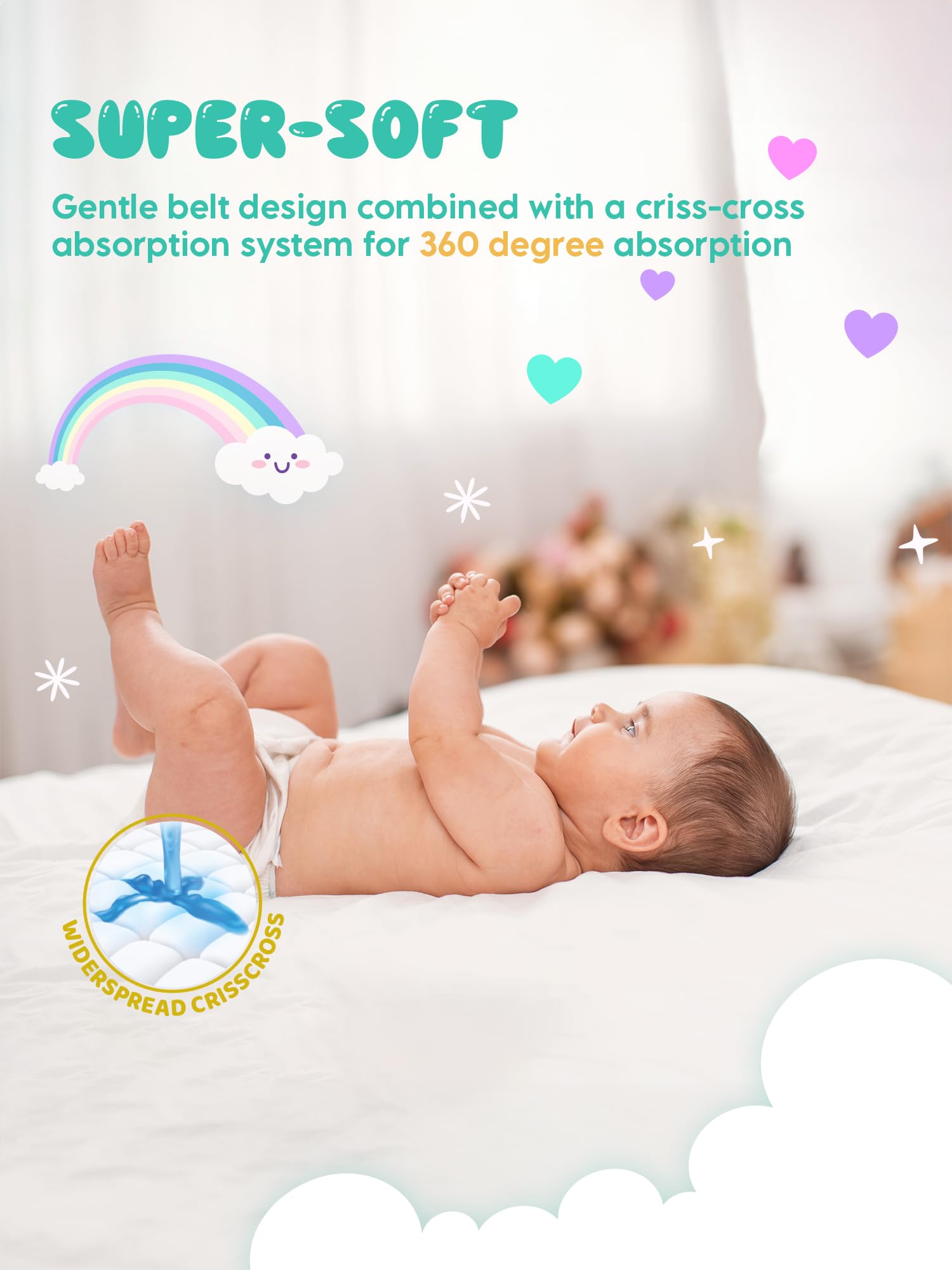 Clensta IIT SILK Baby Diaper Pants, Large (L) 28 Count | Overnight Leak-Proof Diapers for 9-14 Kg Babies | Anti-Rash, Wetness Indicator, Up to 12 Hrs Absorption 1