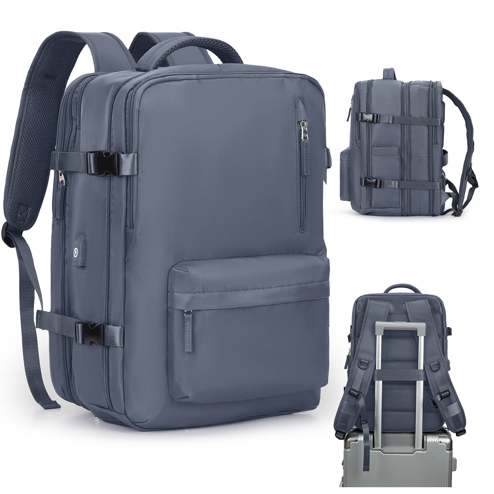 BJLFS Borse da Cabina per Ryanair 40×20×25 Bagaglio a Mano Easyjet 45×36×20 Borsa Zaino da Viaggio, Zaino da trekking,Zaino Casual per laptop da 14 pollici per scuola