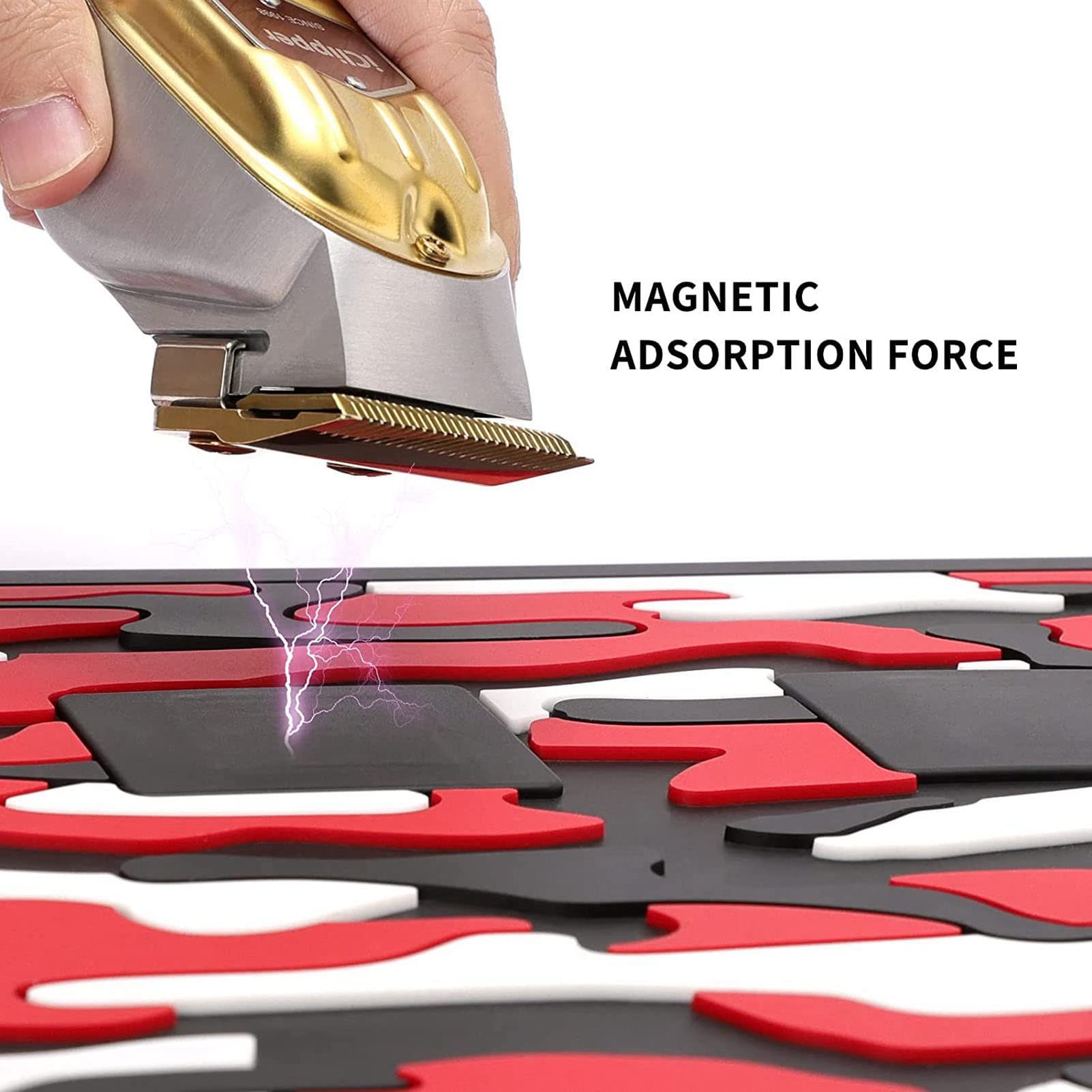 Barber Slip Resistant Mat,Station Organizer Pad Flexible Silicone Mats Slip Resistant Salon Barber Hair Shaving