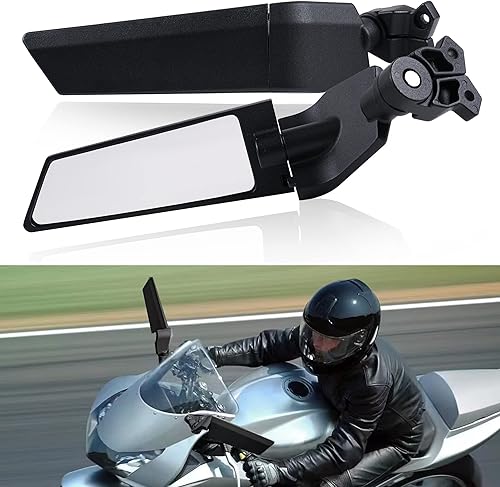 Espejos retrovisores para motocicleta, espejos laterales giratorios ajustables para Honda CBR250R CBR500R CBR650R CBR1000R Kawasaki ZX6R ZX10R Ninja