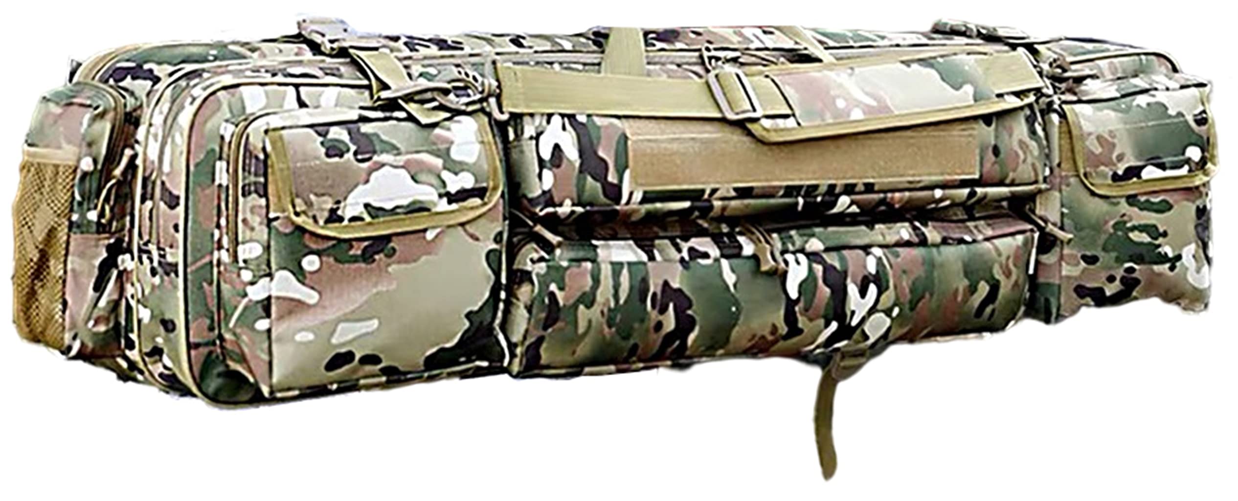 Estuche Doble para Escopeta, Bolsa táctica para Escopeta Doble, Tela Oxford 600D, Estuche para Rifle de Aire Suave, Bolsa portátil para Pesca, Caza, Deportes de Tiro (Negro 100 cm)