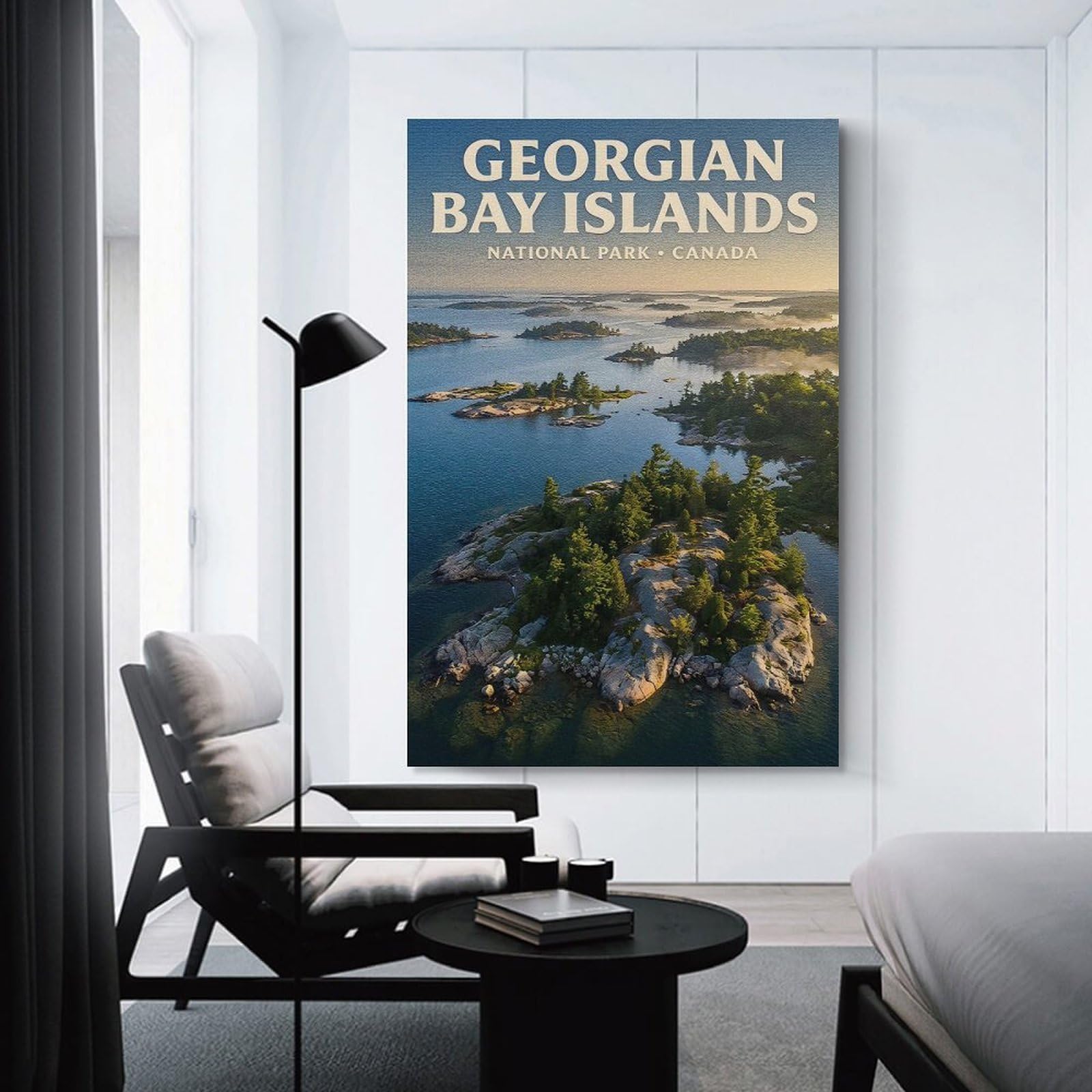 Junmoney Home Decor Wall Art Georgian Bay Islands National Park, Canada, 12x18inch(30x45cm), for New Homes, Bedrooms Or Workspaces, Decorative Present for New Homes
