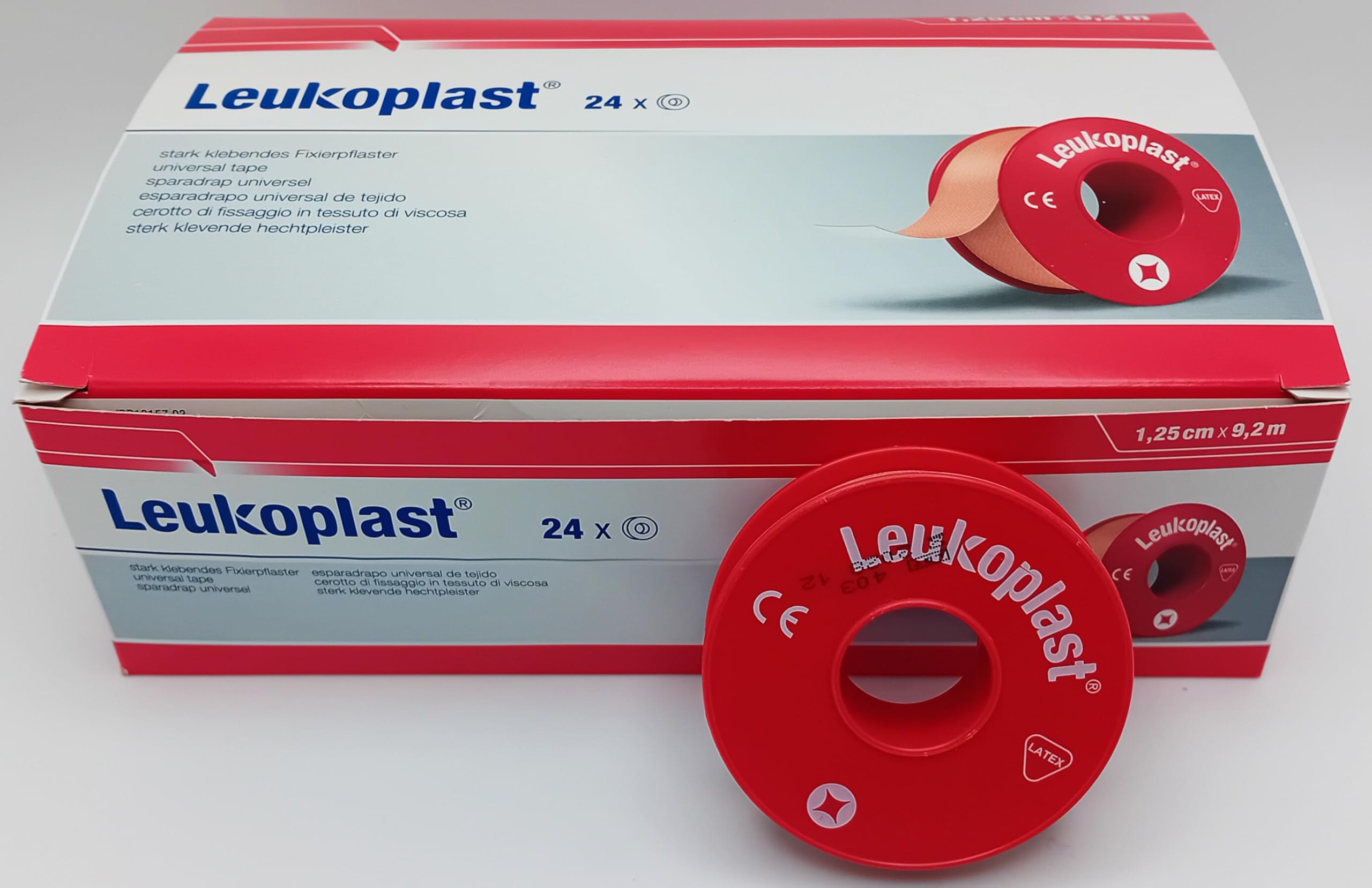 Nastro adesivo medico, 1,25 cm x 9,2 m, confezione da 24, sicuro e delicato