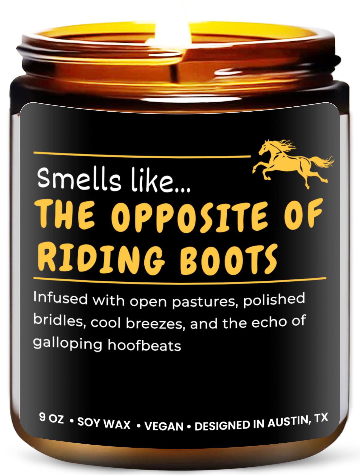 Funny Horse Candle, Unique Horseback Riding Gifts for Men &amp; Women, Fun Horse Riding Themed Gift for Girls, Racers, Riders, Trainers, Instructor, Horse Lovers, Perfect Ideas for Christmas, Birthday
