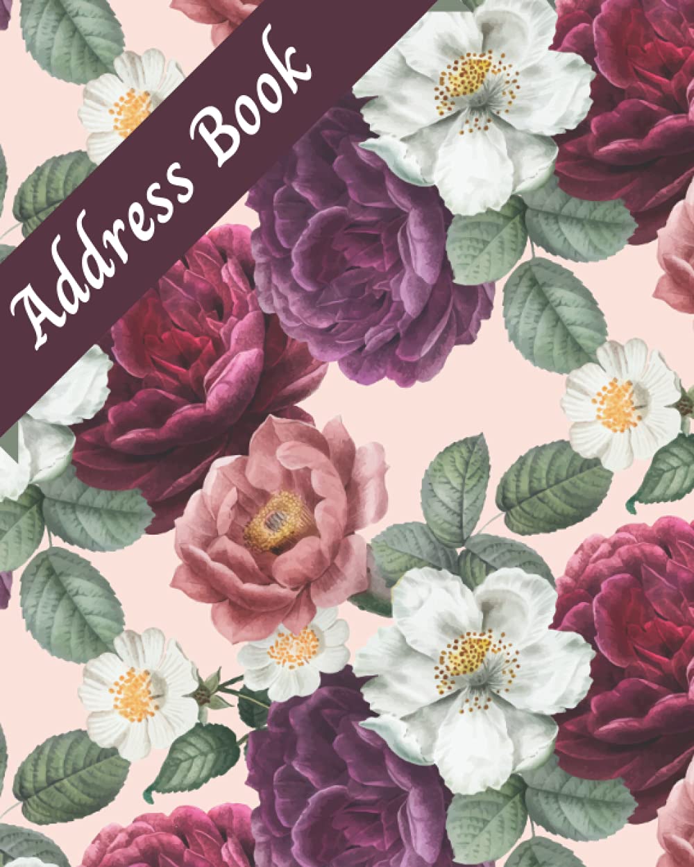 Address books with alphabet index: cover flower design. address book large print. Tabbed in Alphabetical Order, Perfect for Keeping & Track of ... Mobile, Work & Home Phone Numbers,Birthdays.