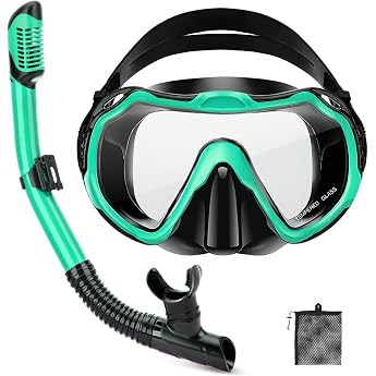 Schnorchelausr stung f r Erwachsene Schnorchelset Erwachsene mit Panorama Anti-Leck und Anti-Fog Geh rtetem Glas Schnorchelmaske Dry Top Schnorchel Schnorchelmaske Set Erwachsene mit