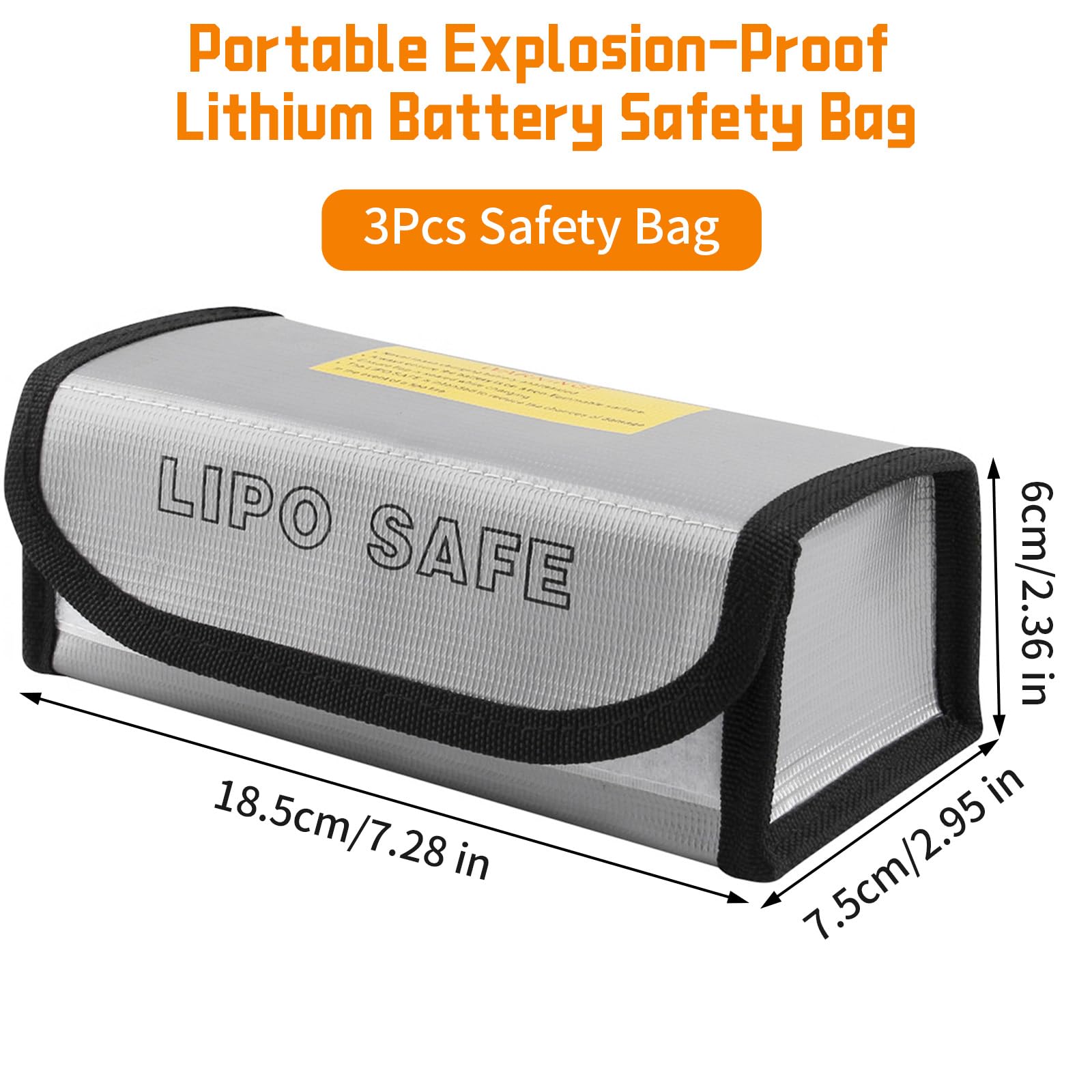 DEX Sac De Sécurité Lipo Sac De Sécurité Pour Batterie Lipo Ignifuge 2