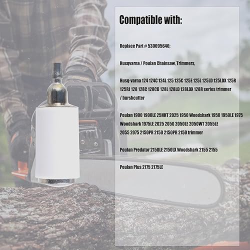 Miniatura 4 de 530095646 - Filtro de combustible para motosierra, soplador, filtro de combustible de motor pequeño compatible con Weedeater Craftsman Trimmer &