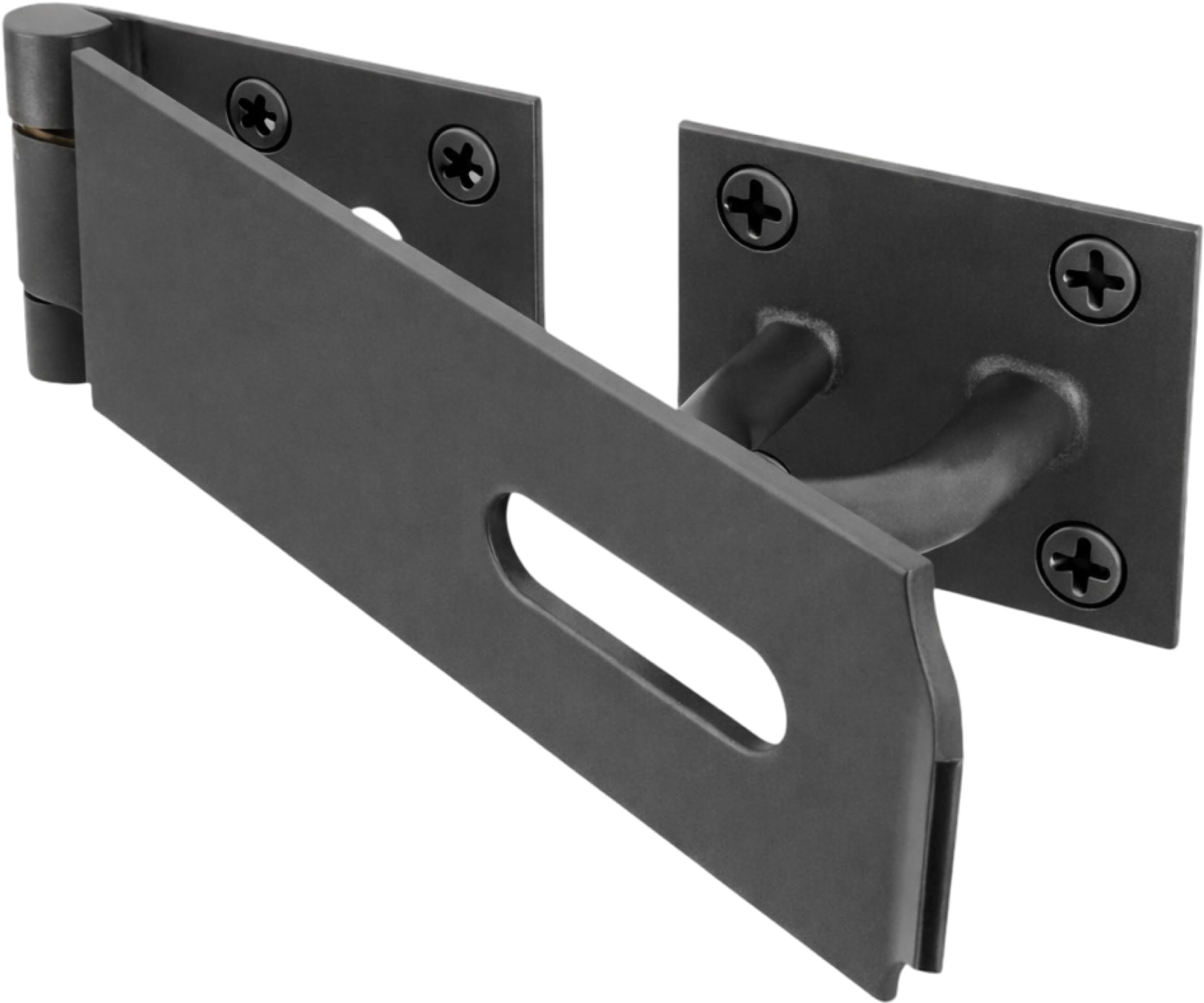 IRONTITE Hasp and Staple Heavy Duty | Shed Door Lock and Gate Lock | Used with Padlock | Complete with Matching Screws | Interior Or Exterior Heavy Duty Hasp and Staple.