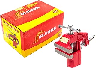1718 Cast Iron Baby Vice- (70 mm, Red/(MULTICOLOUR) for work like cutting, drilling, or gluing. Ideal for home, factory and professional use. HAND TOOL (Pack of 1)