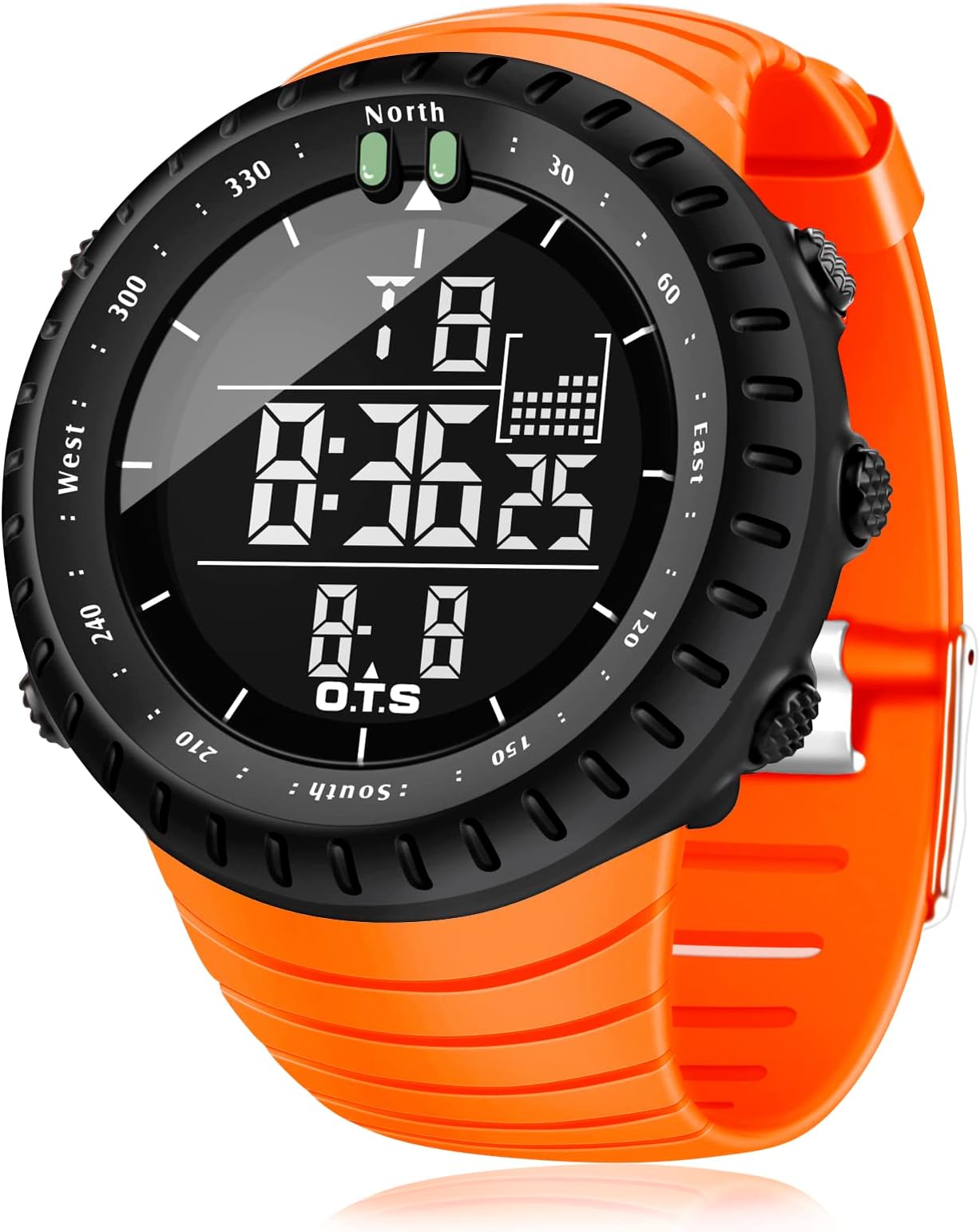 Men's Digital Watch by PALADA Multifunctional Military Waterproof Big Numbers LED Backlight Sports Watches for Men