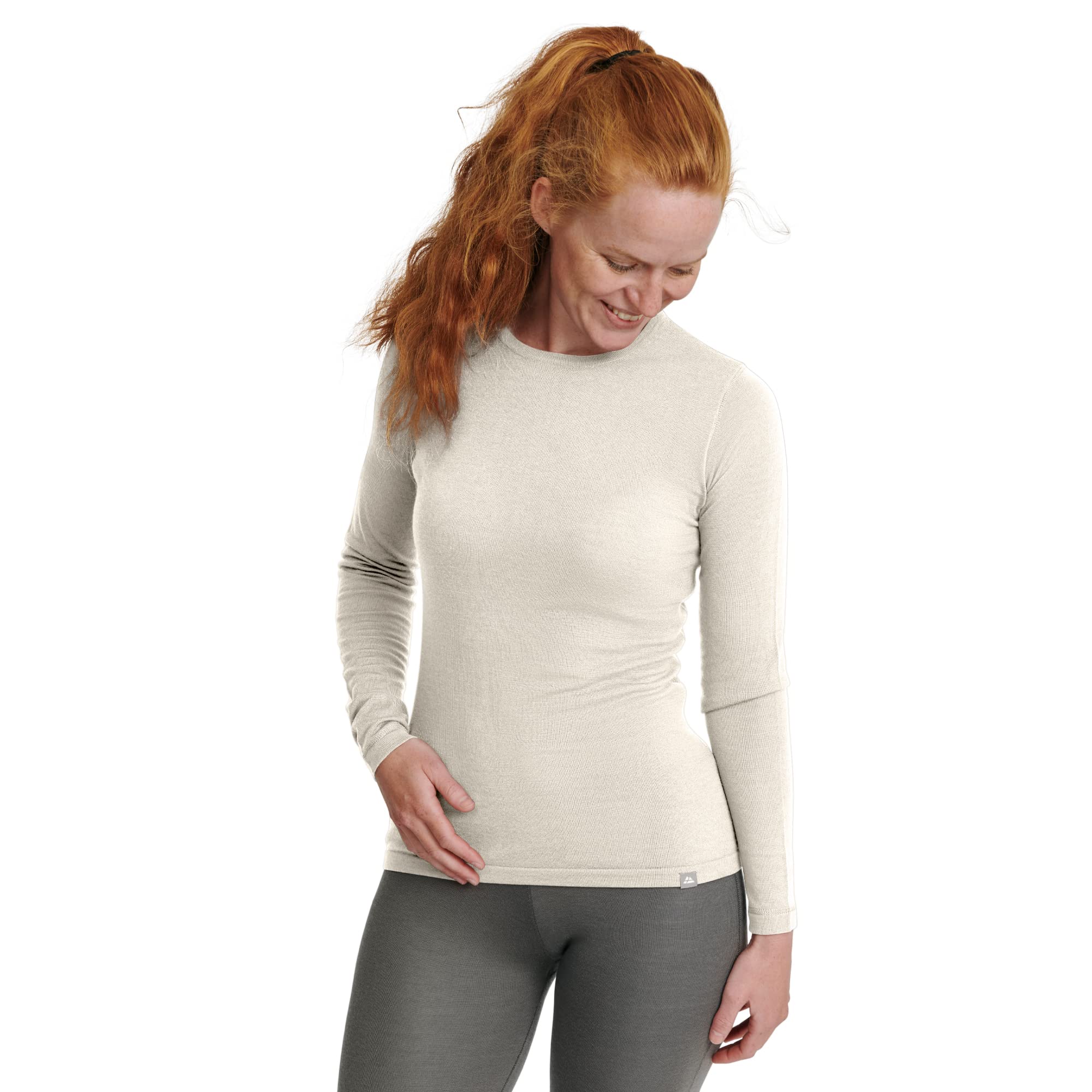 DANISH ENDURANCEMerino Wool Long-Sleeved Shirt Men's Premium Thermal Underwear Ski Underwear Temperature Regulating Functional Shirt for Women