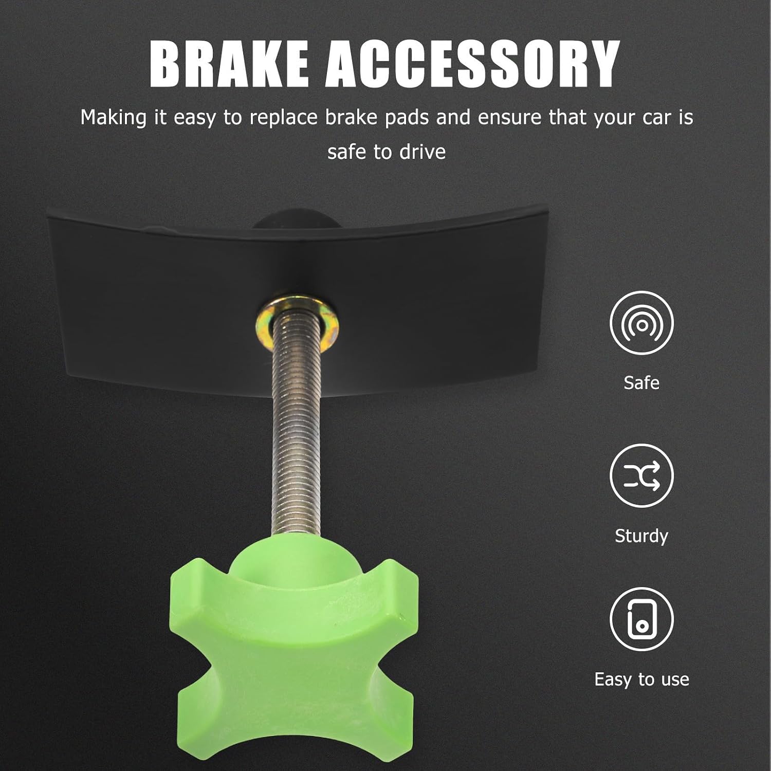 Vaguelly Professional Small Brake Pad Tool with Smooth Action and Sturdy Plastic and Metal Construction for Piston Resetting and Pad Replacement in Automotive Repairs
