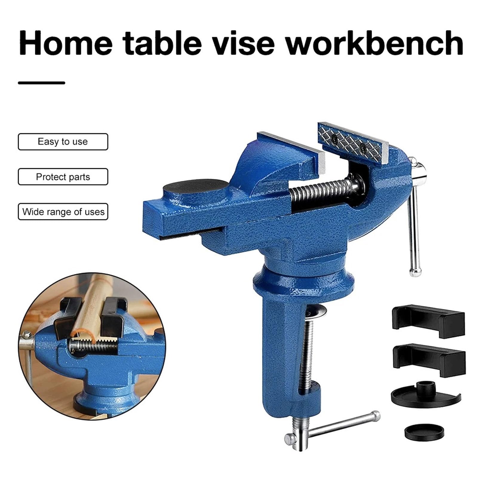 Mini Morsetto da Tavolo, Morsa da Banco Universale Piccola, Morsetto da Banco Portatile da 2 3 4 Pollici, Morsetto Multifunzionale a 360° su Morsa da Tavolo per Lavorazione del