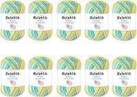 Vista 84 de 250g (5x50g) de hilo acrílico para crochet/tejido, hilo de gradiente de colores, 5 rollos de madejas, perfecto para cualquier proyecto de mini