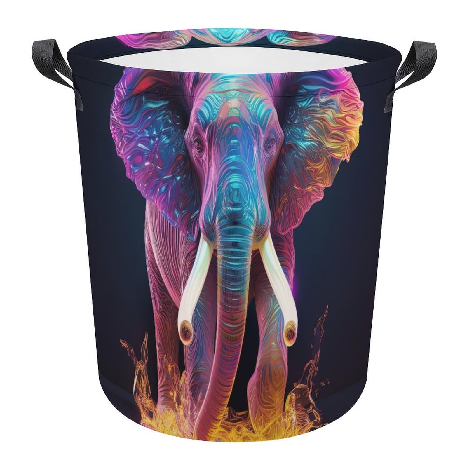 Cubo ropa sucia duradero y resistente con estampado moderno de animales