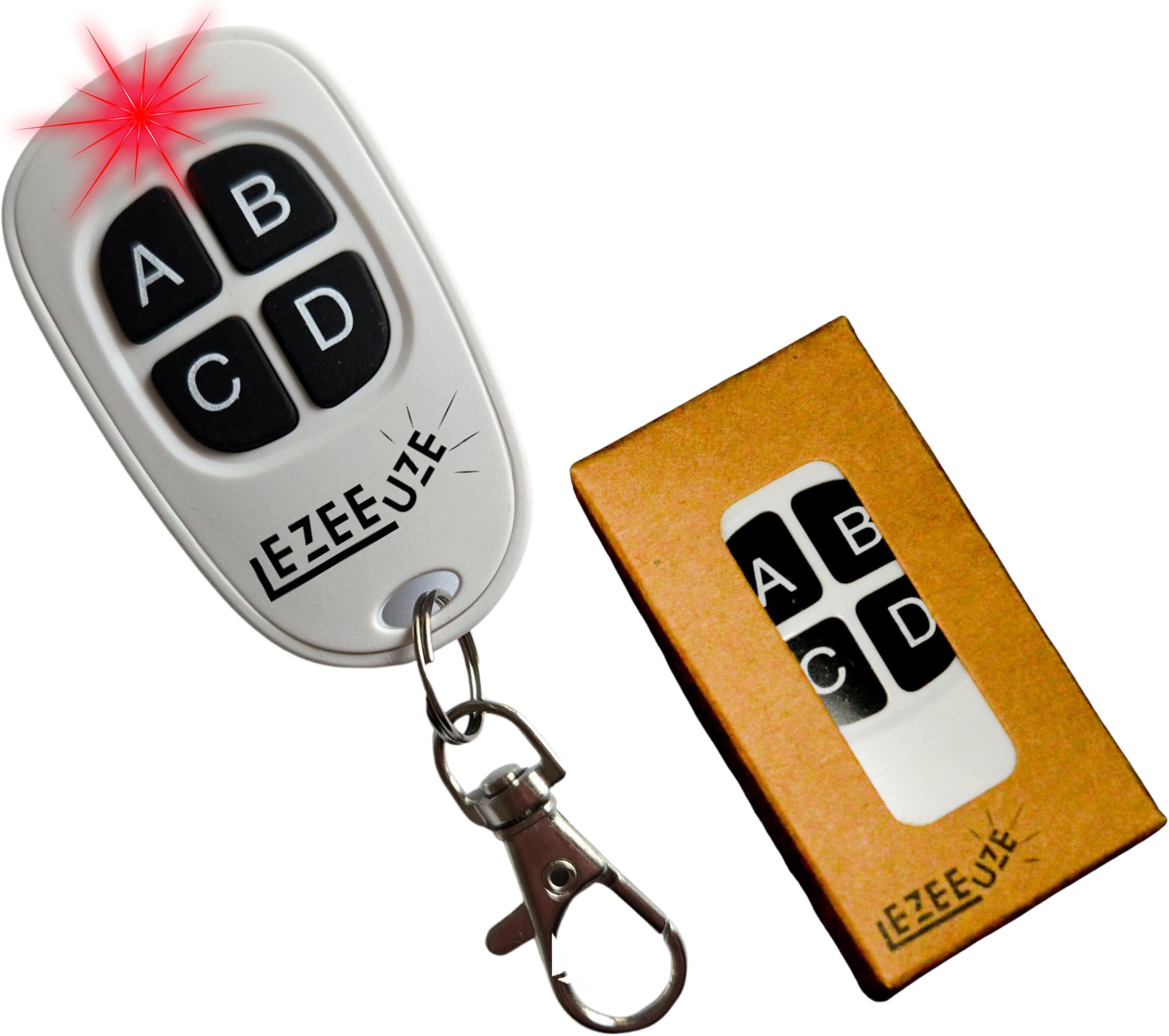 Universal Gate Remote Control - Gate Remote Control - Beep Gate - Copy Remote Control - Garage Remote Control - Fixed Code 433.92 MHz - Duplicator - Compatible with Gaposa QCT4 (White)