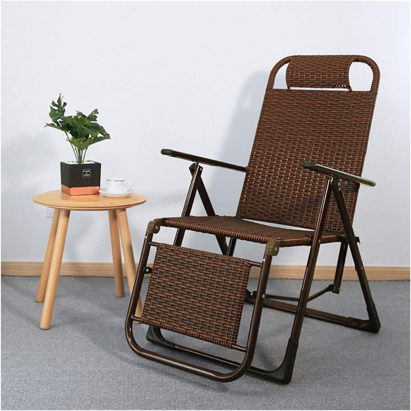 CDDQ Rattan Wicker Chaise,Patio Lounge Chair,Zero Gravity