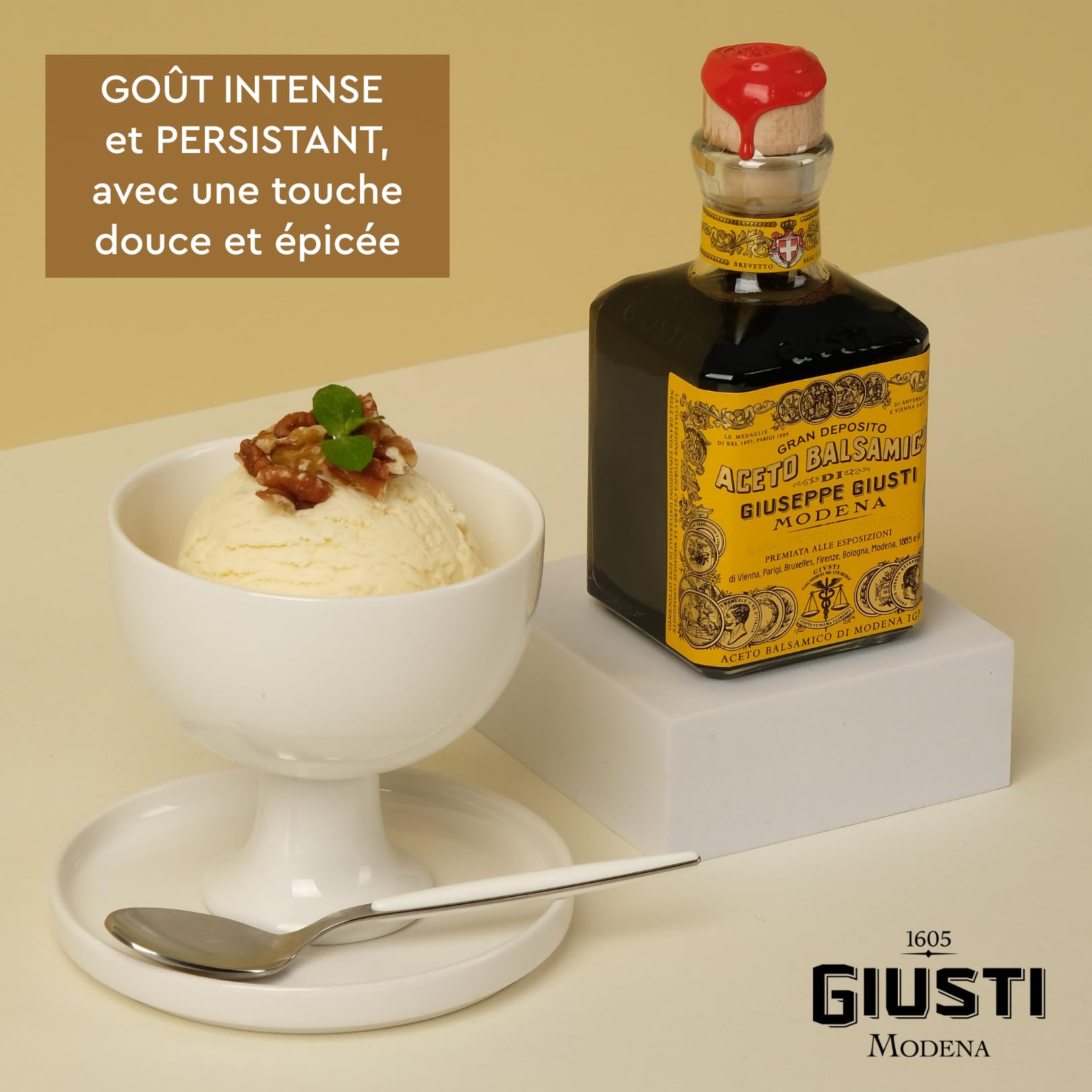 Giusti - Vinaigre Balsamique de Modène IGP 4 Médailles d'Or - 250ml Cubica