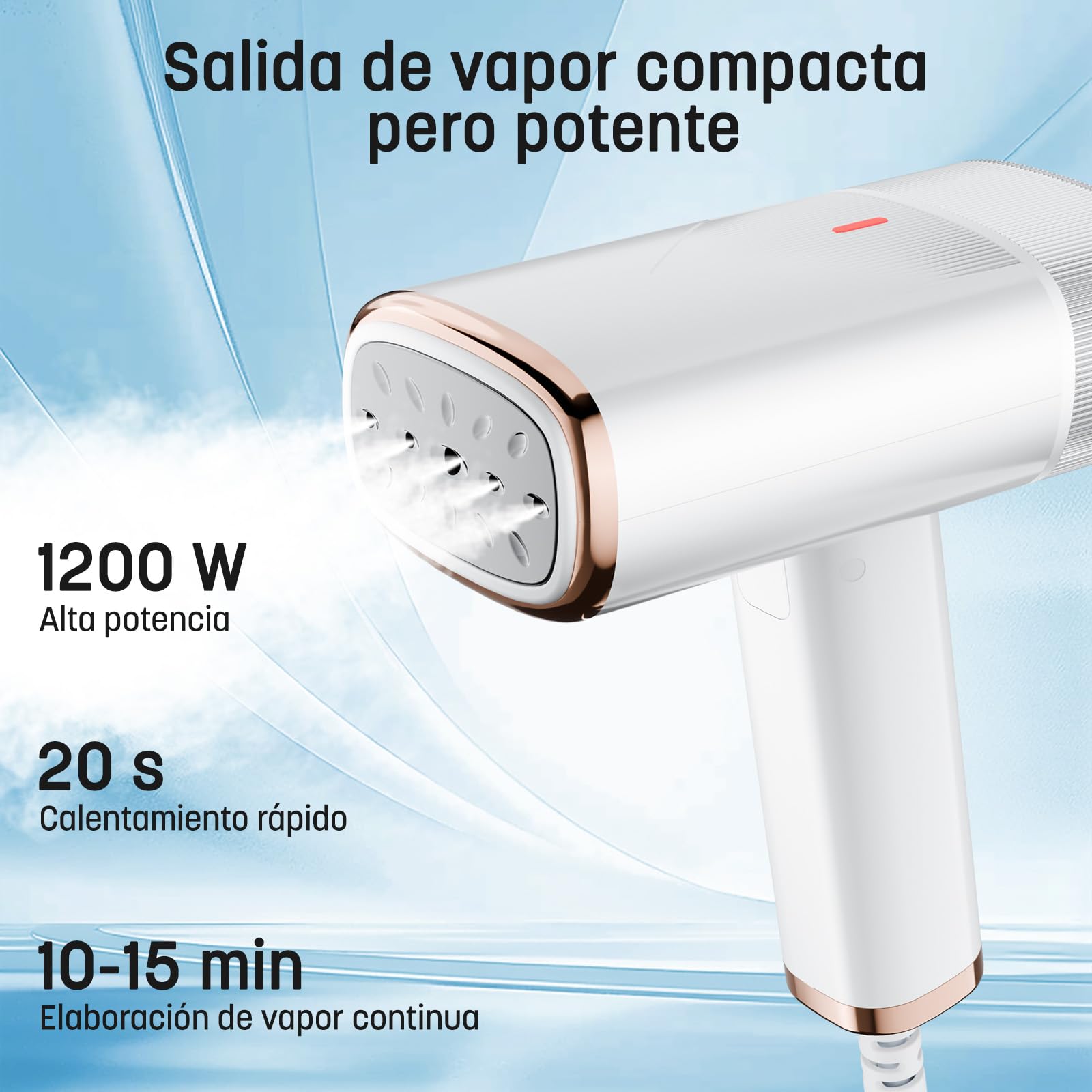 Plancha Vertical Vapor, Plancha Vapor Vertical Plegable y Portátil, Cepillo de Vapor de 1000W Vapor Rápido, Plancha para Varios Tejidos