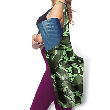 AMAZIO Yoga Mat Bag with Large Pocket Multi-Functional, Stylish and Portable Yoga Mat Tote Sling Carrier Large Side Pocket & Zipper Pocket | Fits Most Size Mats