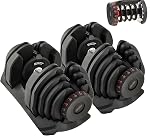 90 Lb Adjustable Dumbbell Set (10 - 90 Lbs) : 17 Adjustable Weight Settings, Compact Dumbbells Set, Switch Between Exercise Workout, Weights for Home Gym & Fitness | Haltere Ajustable, Poids Ajustable, Alteres — Single & Pair