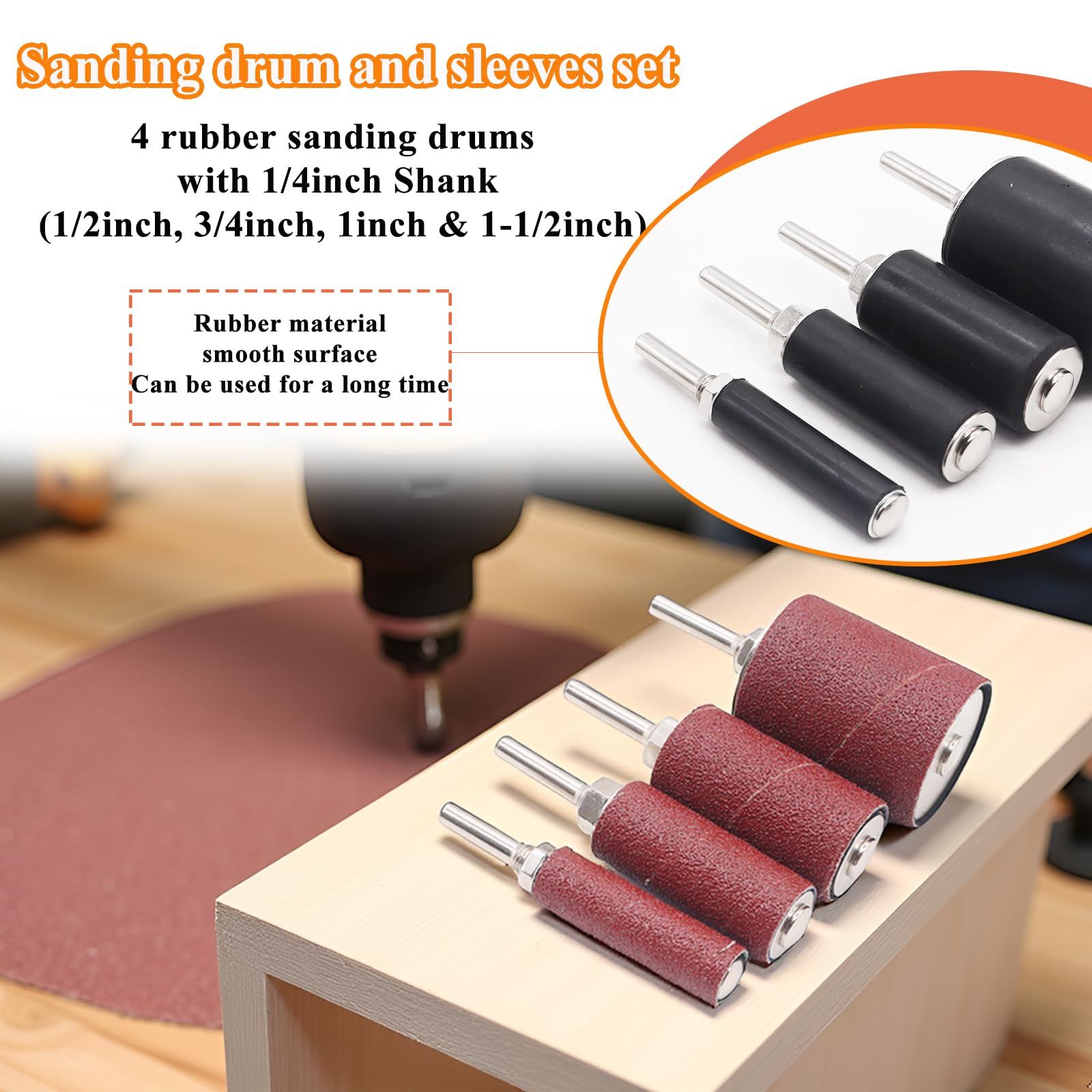 Sanding Drum Kit - 20Pcs for Drill & Sanding -3