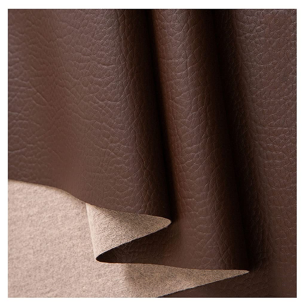 Kunstleder Weiches Kunstleder PU Premium Qualität Polsterstoff Echtleder-Optik - Kunstleder - Meterware-Reparaturflicken für Möbel Sofa Sitzbezug Autositz Jacke(Red-brown,1.4X4m)
