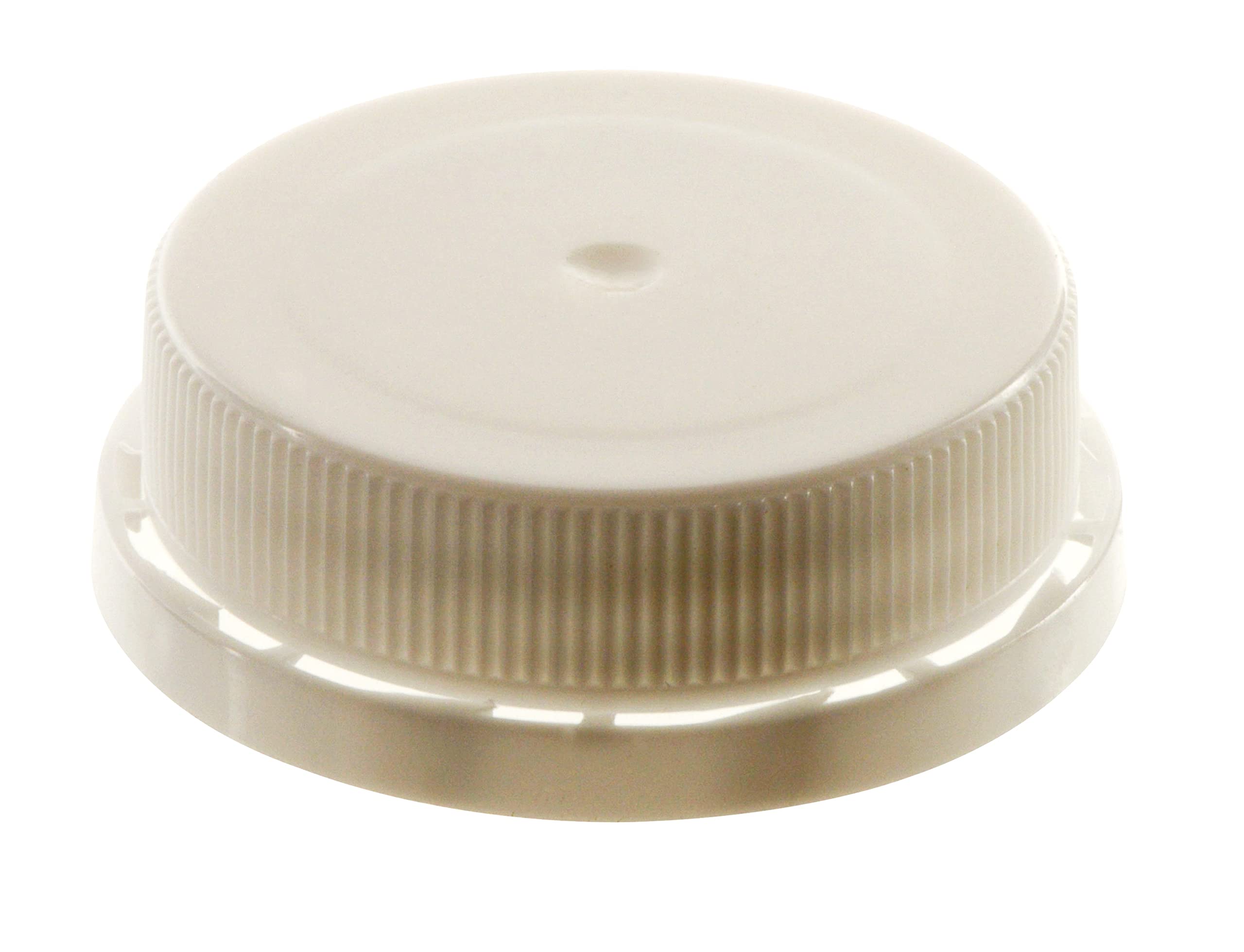 EcoQuality White Tamper Evident 38MM Ratchet Caps and Lids for Plastic Juice Bottles For HDPE and Clear Plastic Juice Bottles, Smoothie Bottles, Fresh Squeezed Juice Container (100)