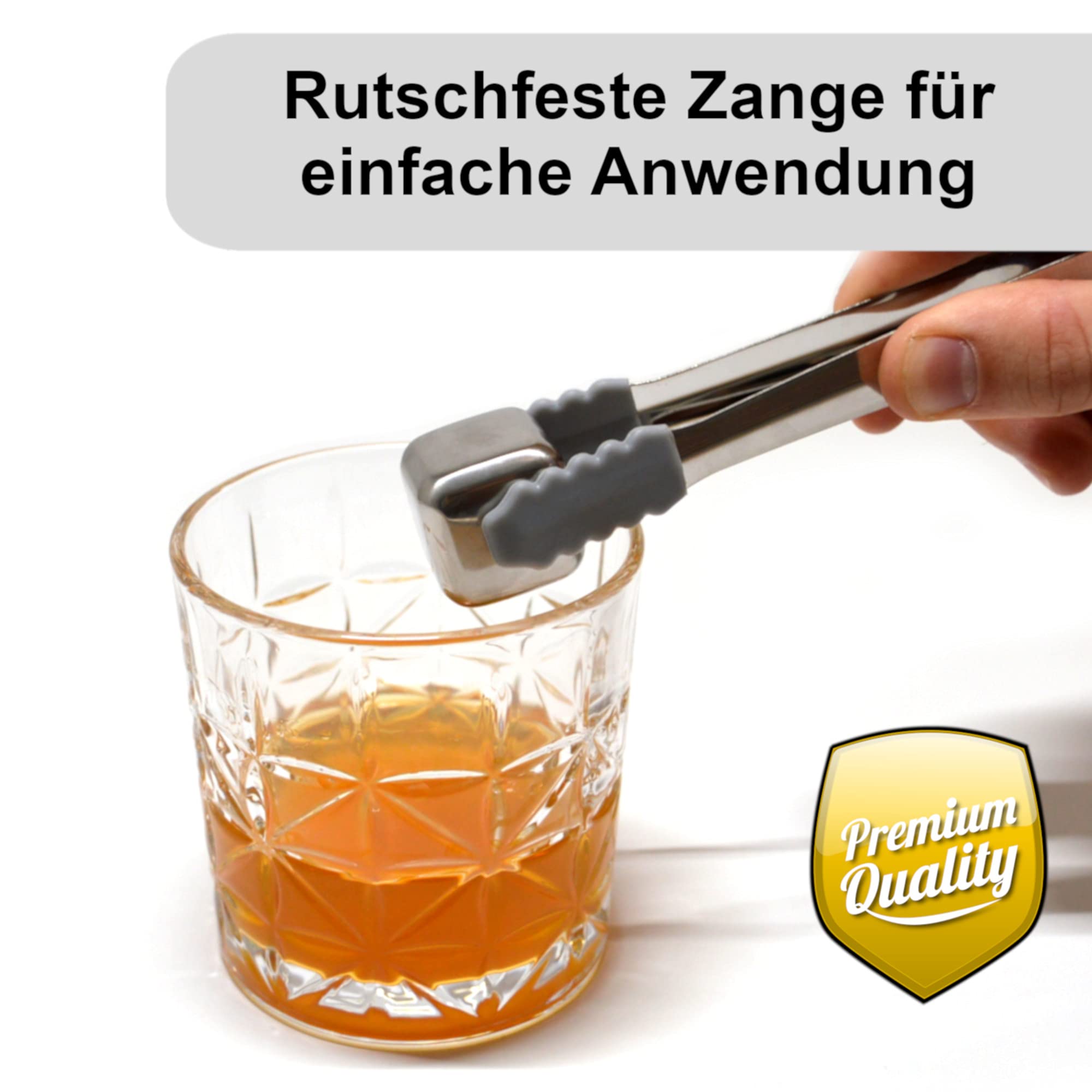 leema Lot de 2 verres à whisky de qualité supérieure avec 2 verres, boîte en bois, 6 cubes réfrigérants brillants réutilisables, pince à glaçons et sac de rangement pratique.