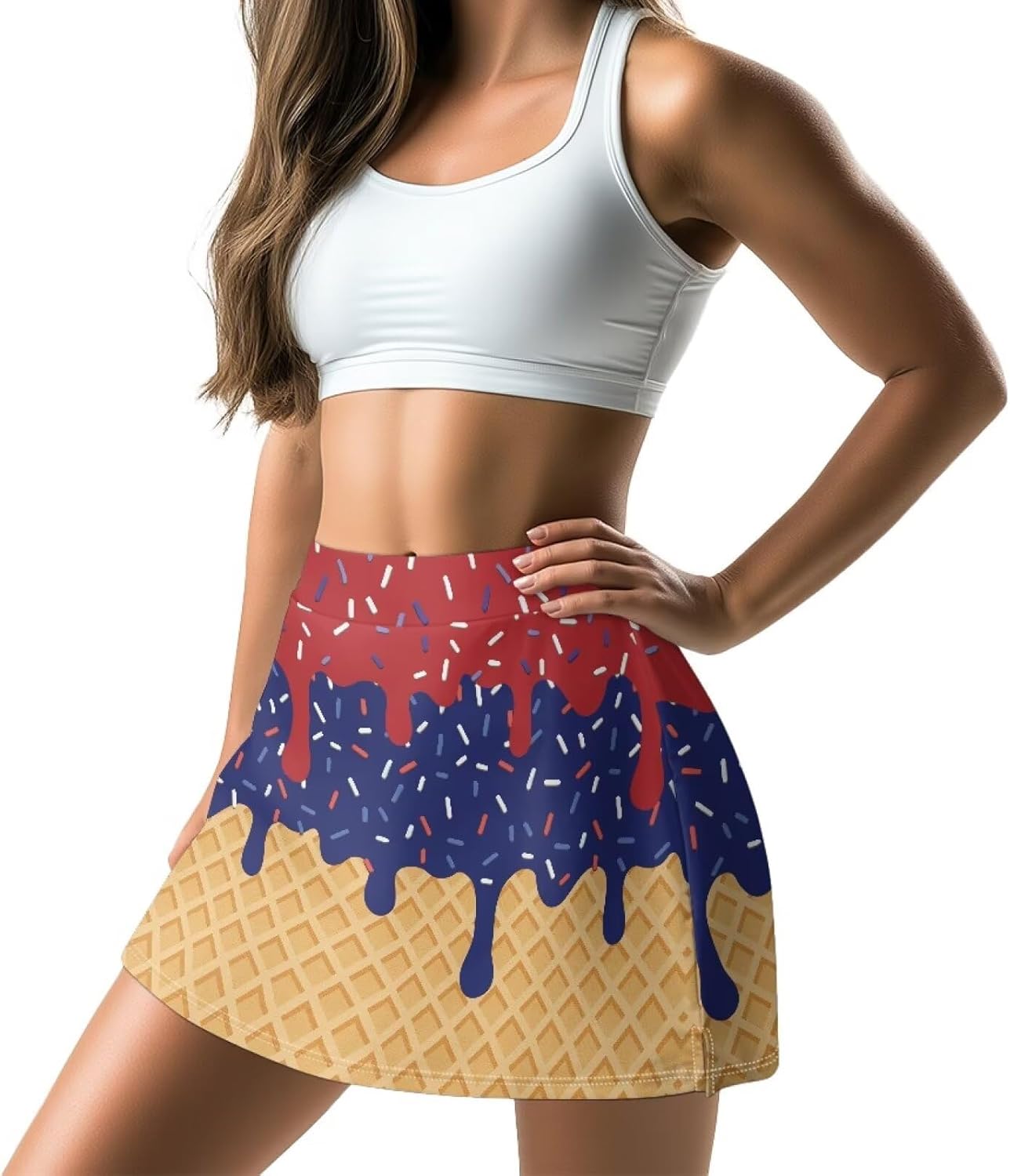 Tennis Skirt for Women High Waisted Athletic Golf Skorts with Inner Pockets Running Sports Skirts Size XS-3XL