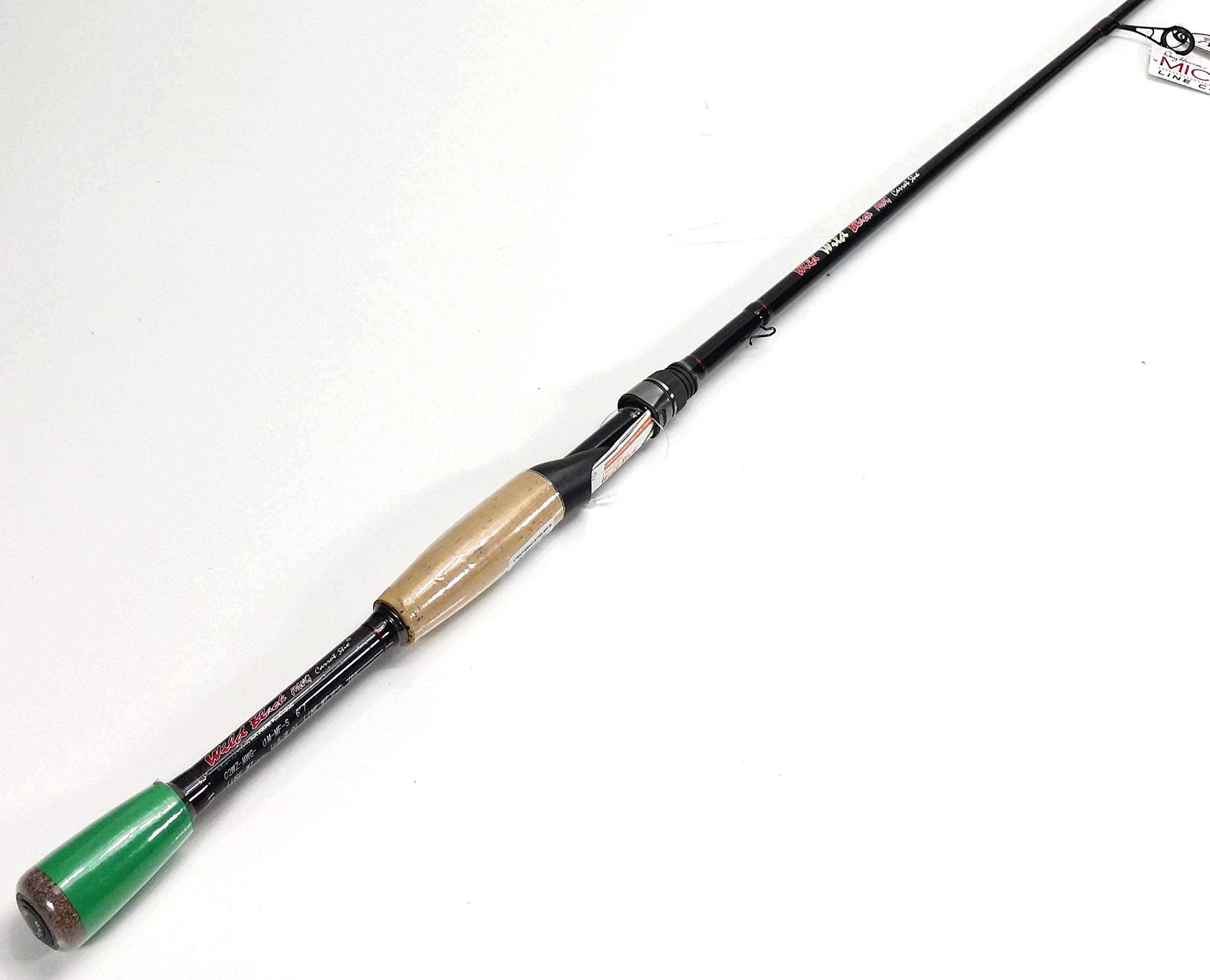 Carrot Stix 1 Piece Spinning Fishing Rod Wild Wild Black with Microwave Guides 6' 7