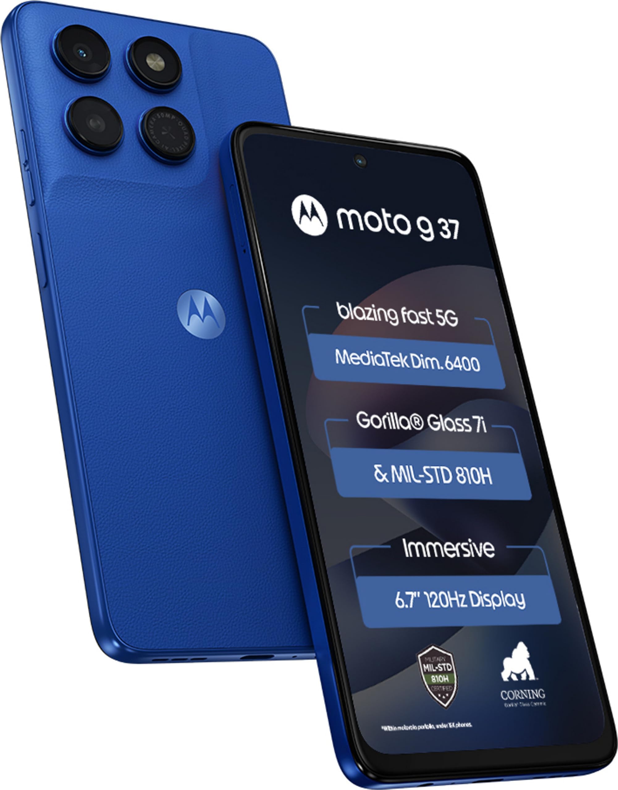 Motorola Moto g37 5G (Pantone Nautical Blue, 64GB Storage, 4GB RAM) | 6.67-inch HD+ 120Hz Display | Dimensity 6400 | 50MP Camera | 5200mAh Battery | 20W Charging-image-40