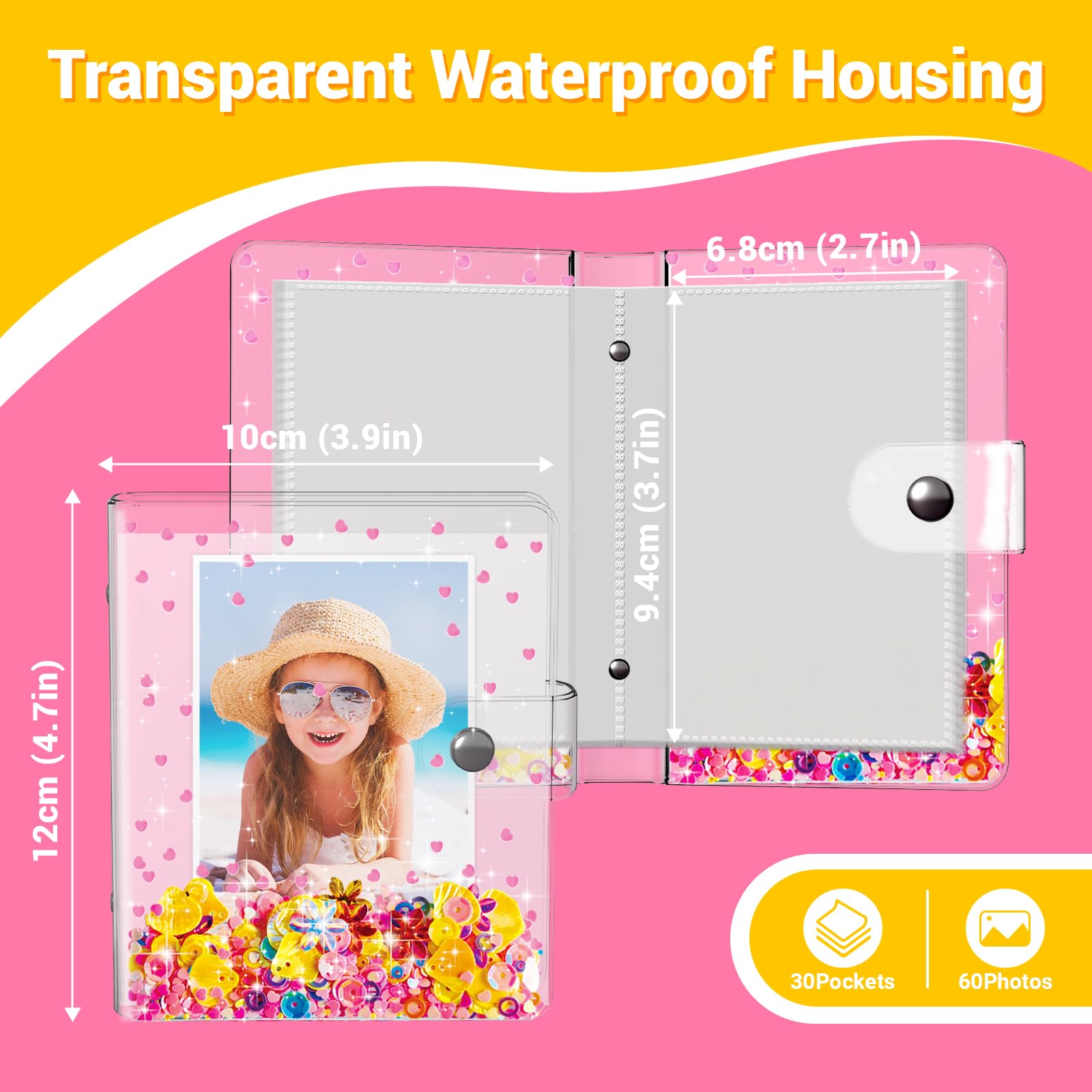 Small Photo Album 2x3 for Instax Mini Series Instant Film 3 Inch Mini Photo Album for Polaroid Snap SocialMatic Instant Cameras & Zip Printer - Image 2