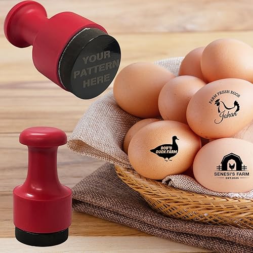 Miniatura 7 de Sello de huevo personalizado para huevos frescos con tu texto y diseño para huevos de granja