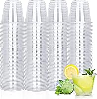 Vista 16 de TashiBox Vasos de plástico desechables de 9 onzas, 100 unidades, transparente