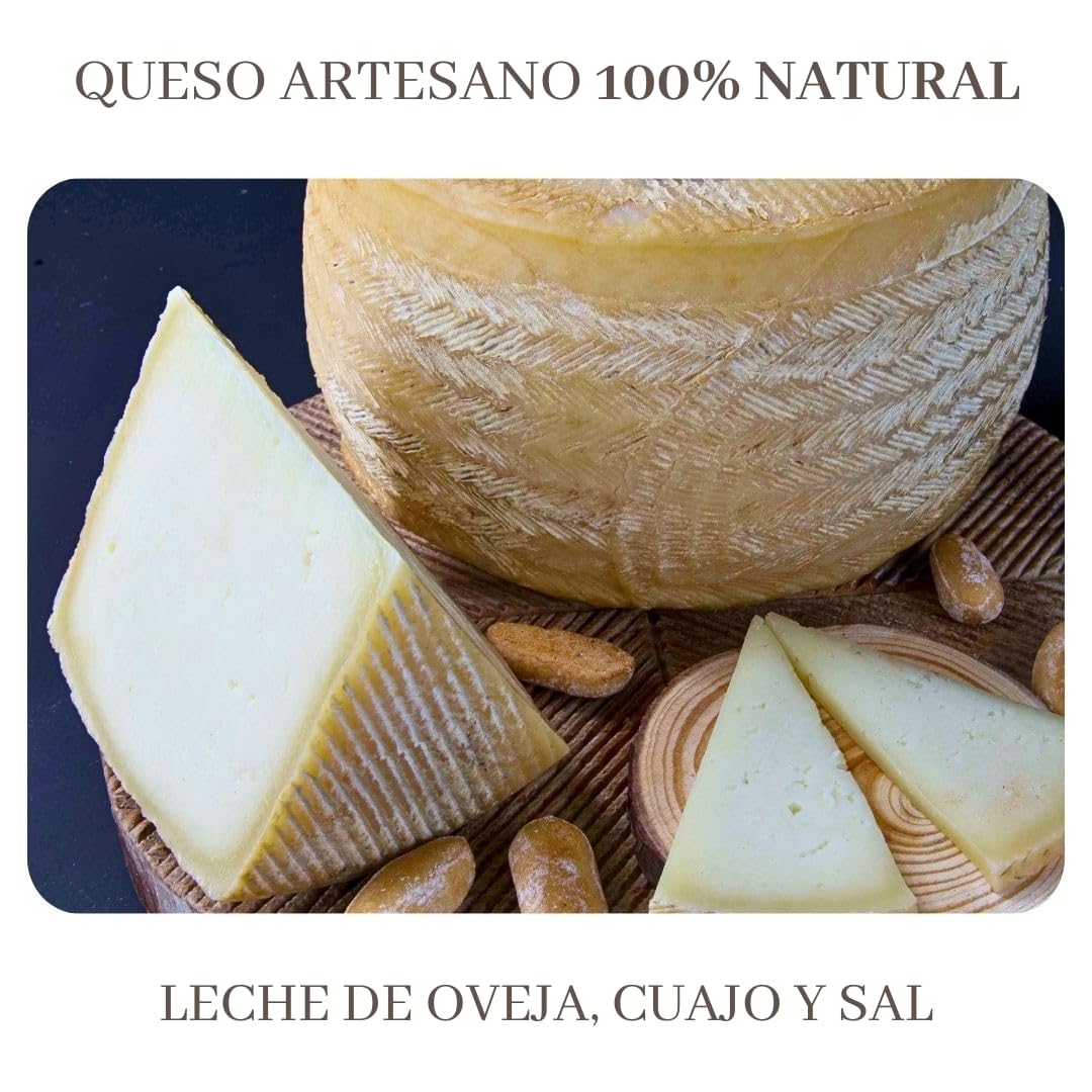 SALETA® Queso Semicurado Entero de oveja Gourmet (3 Kg) | Elaboracion Artesana Quesos de La Mancha | Quesos de leche de oveja — view 3