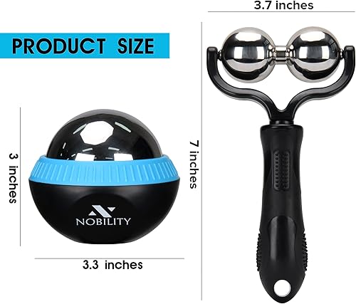 Miniatura 3 de Nobility Rodillo de bola de masaje frío y caliente para el tejido profundo y el dolor muscular para aliviar la rigidez y el estrés, cuerpo, cuello,