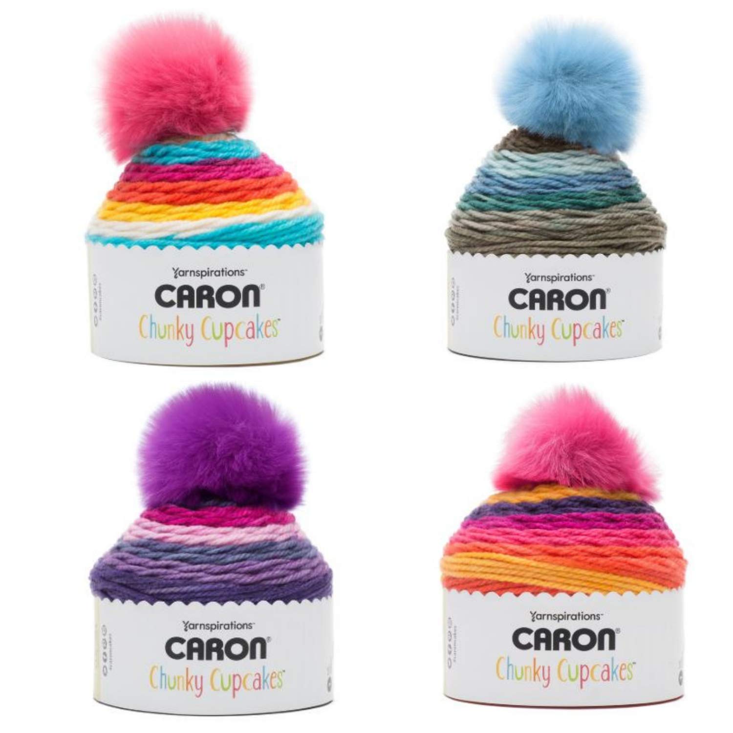 Caron Cupcakes-Pack of 4 Balls-85g Each Ball-Fruit Punch