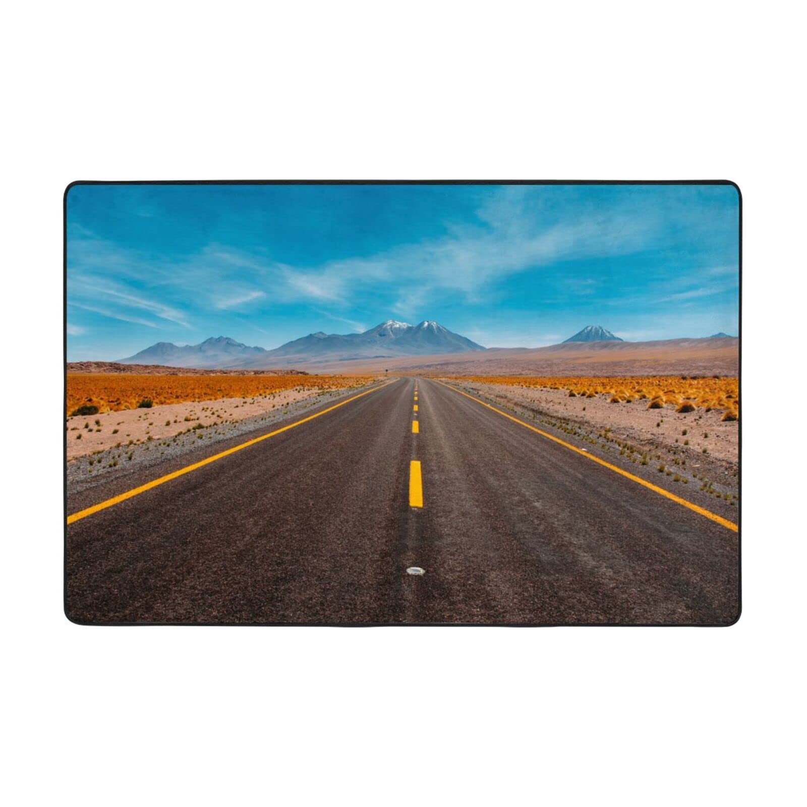 Tapis d'autoroute design paysage désert flanelle de qualité