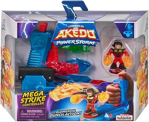 Miniatura 4 de Legends of Akedo Powerstorm Mega Strike Controller con acción Elemental Punch | Figura de acción Turbo Chux | Exclusivo de Amazon
