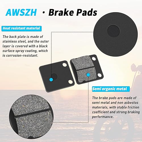 Miniatura 2 de FA54 Pastillas de freno de repuesto para Yamaha YFM400 YFM 400 Kodiak 1999-2006 Grizzly 400 450 YFM450 Wolverine Kodiak Big Bear YFZ350 YFZ350